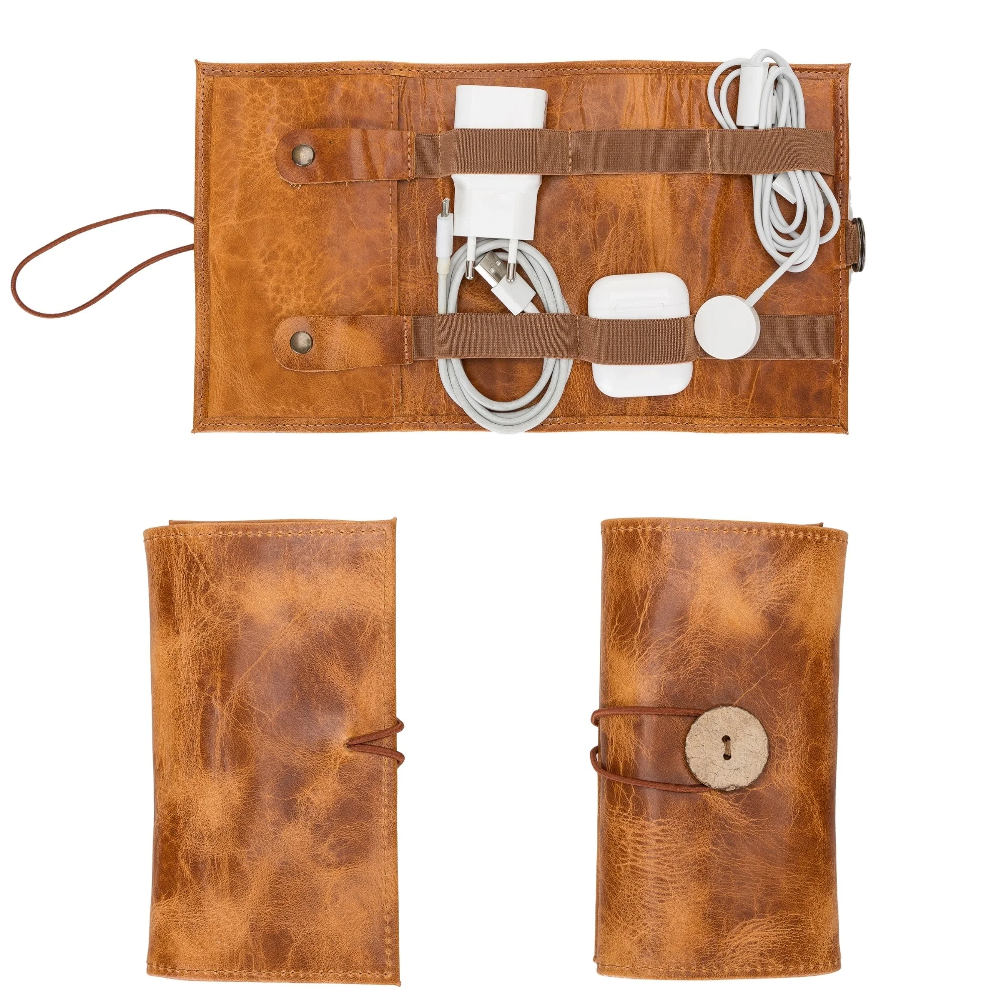 Salida Travel Pouch and Premium Leather Cable Organizer - Image 25