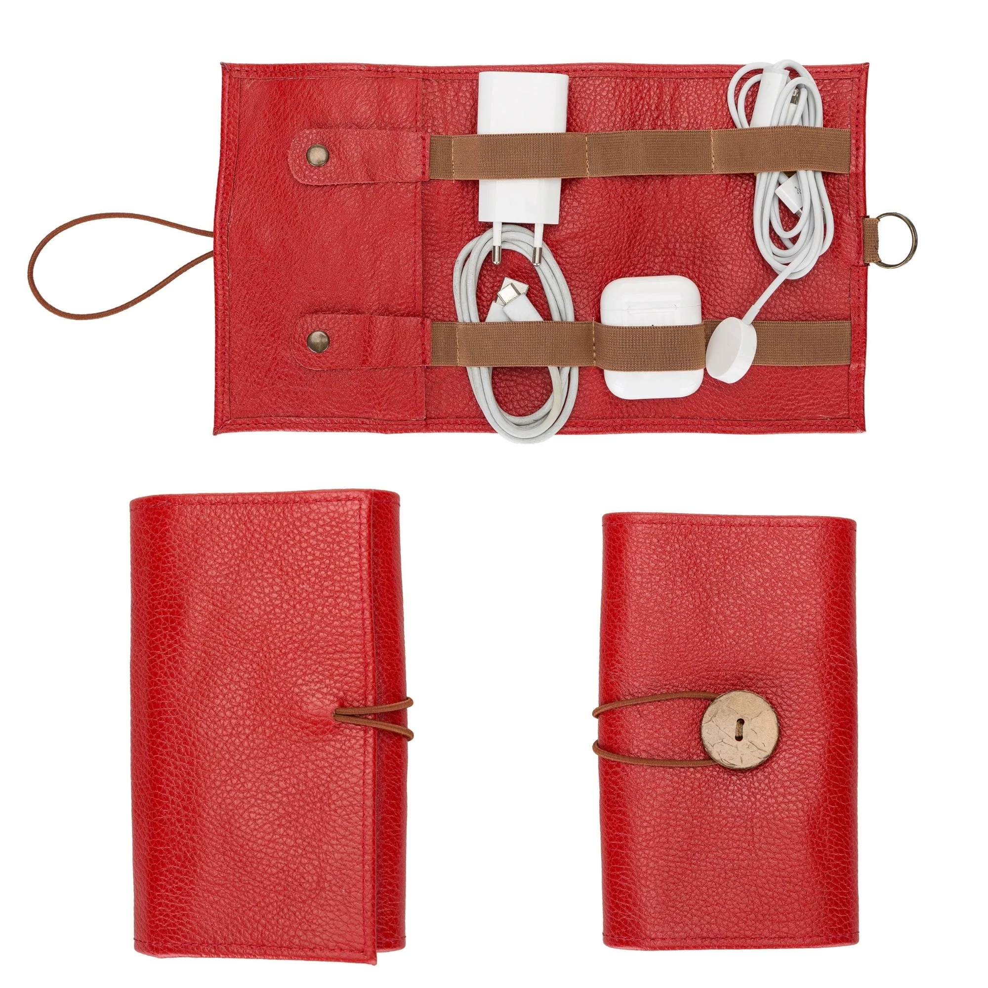 Salida Travel Pouch and Premium Leather Cable Organizer - Image 9