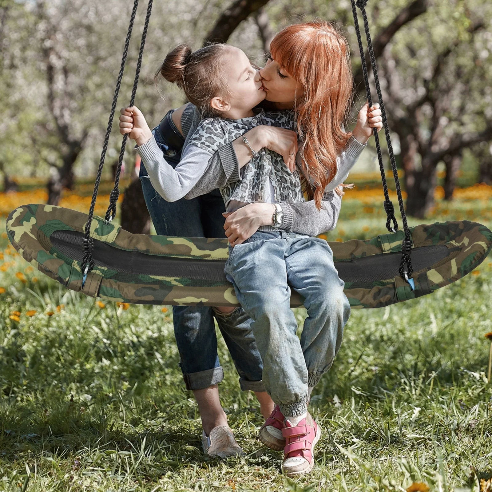 Saucer Tree Swing Surf Kids Outdoor Adjustable Swing Set - Image 6