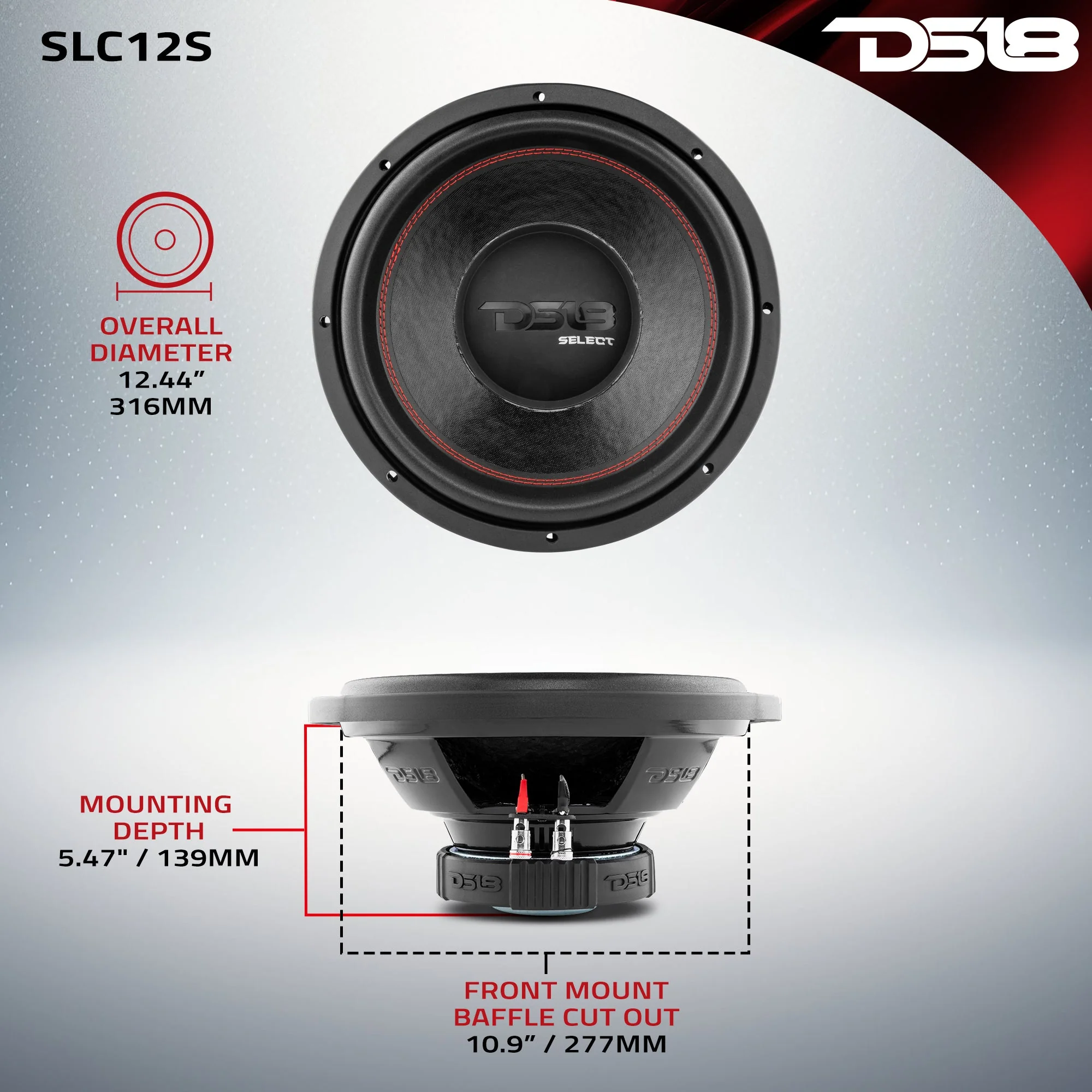 SELECT 12" Subwoofer 250 Watts Rms SVC 4-Ohm - Image 6