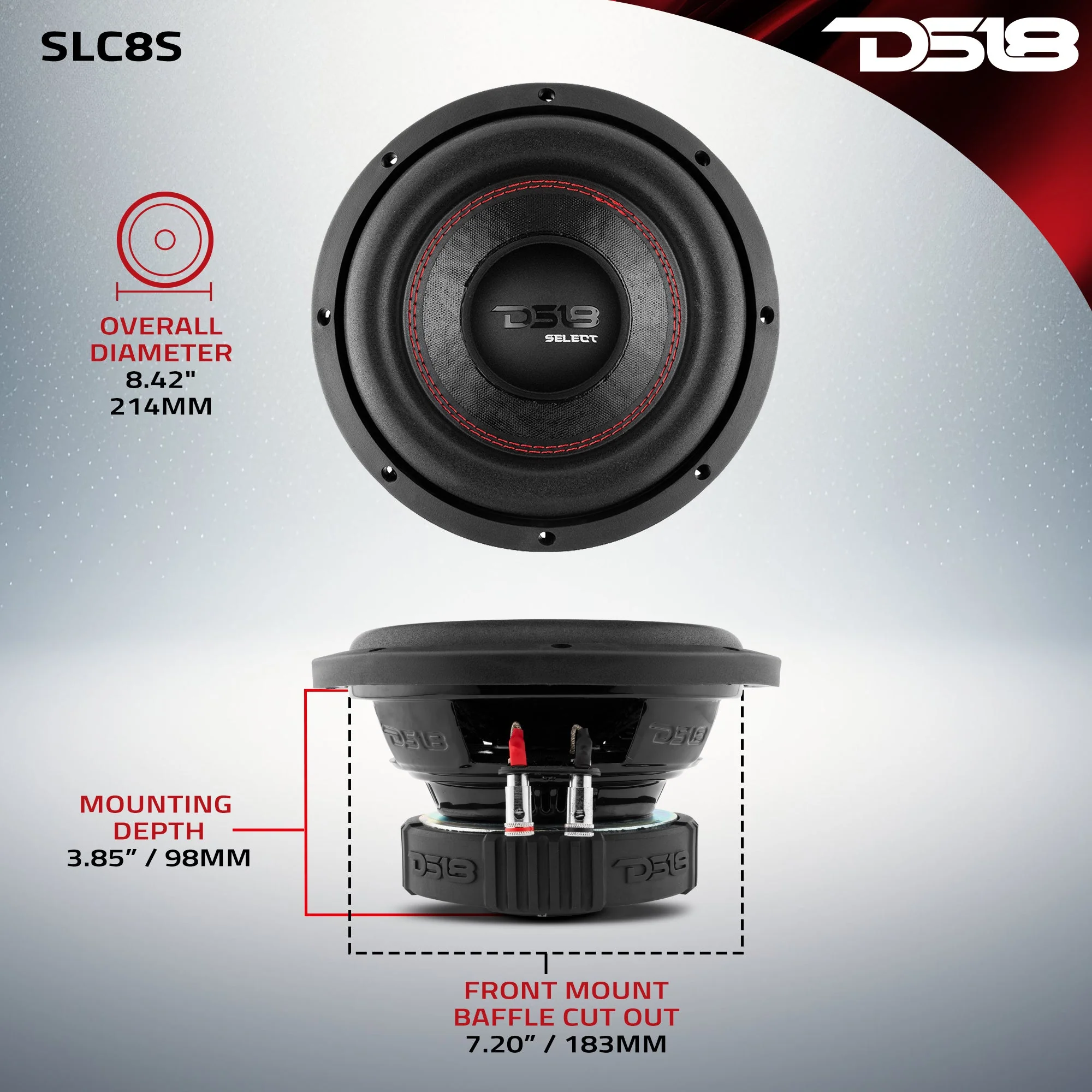 SELECT 8" Subwoofer 200 Watts Rms SVC 4-Ohm - Image 6