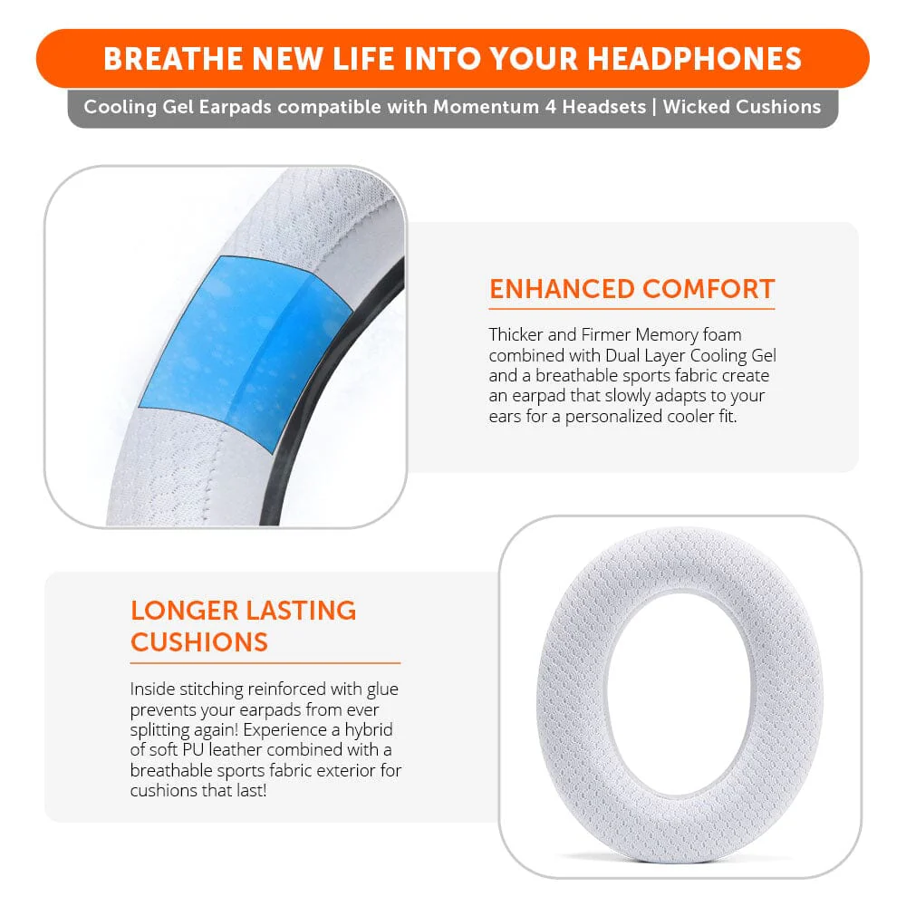 Sennheiser Momentum 4 Earpads - WC FreeZe Cooling Gel - Image 25