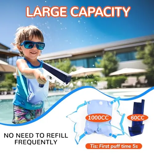 Set of 2 Automatic Water Guns – Large Capacity – Long Range – Rechargeable - Image 2