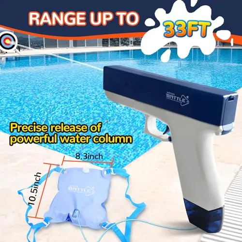 Set of 2 Automatic Water Guns – Large Capacity – Long Range – Rechargeable - Image 5