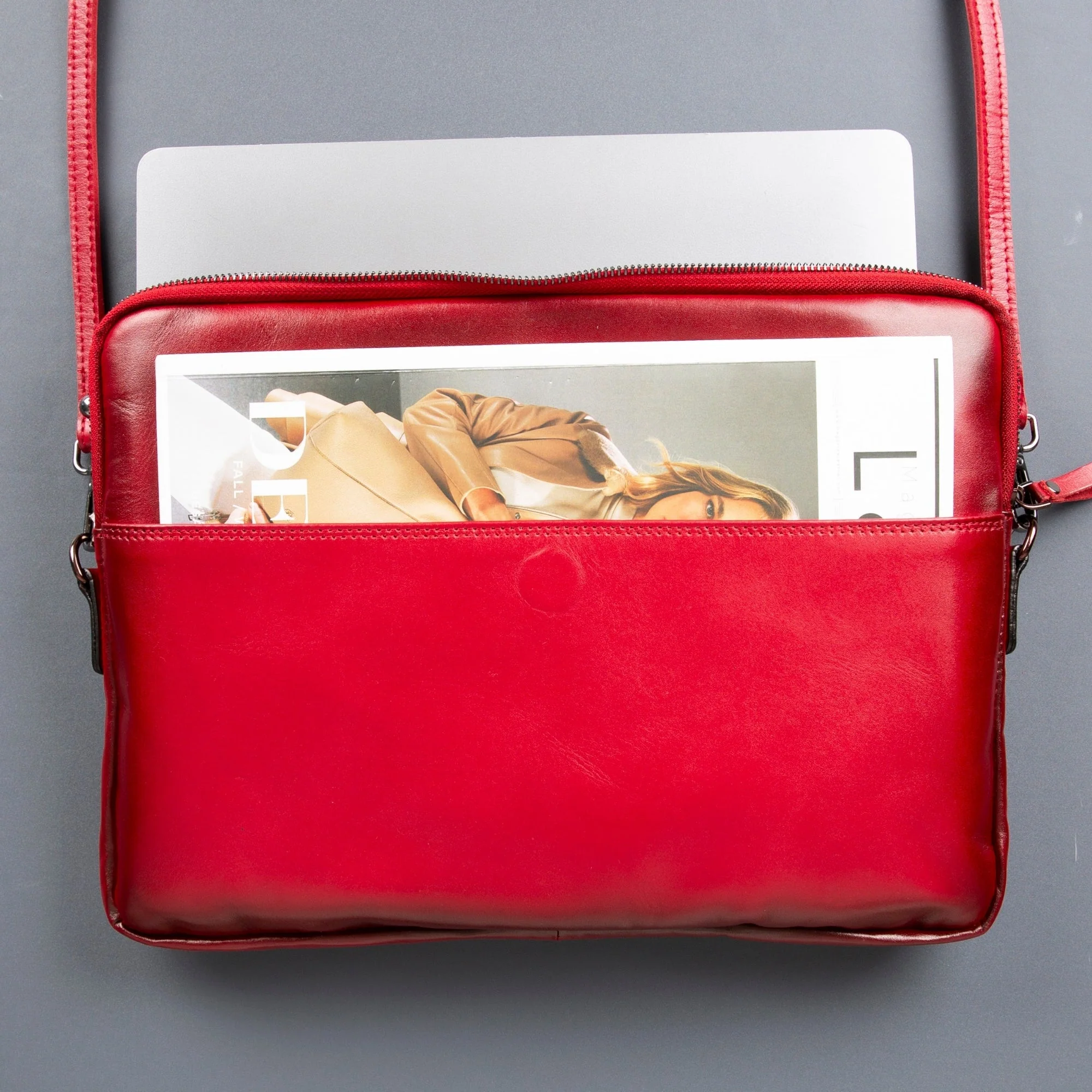 Seward Leather Laptop Bag with Shoulder Strap - MacBook Sleeve 14" & 16" - Image 21