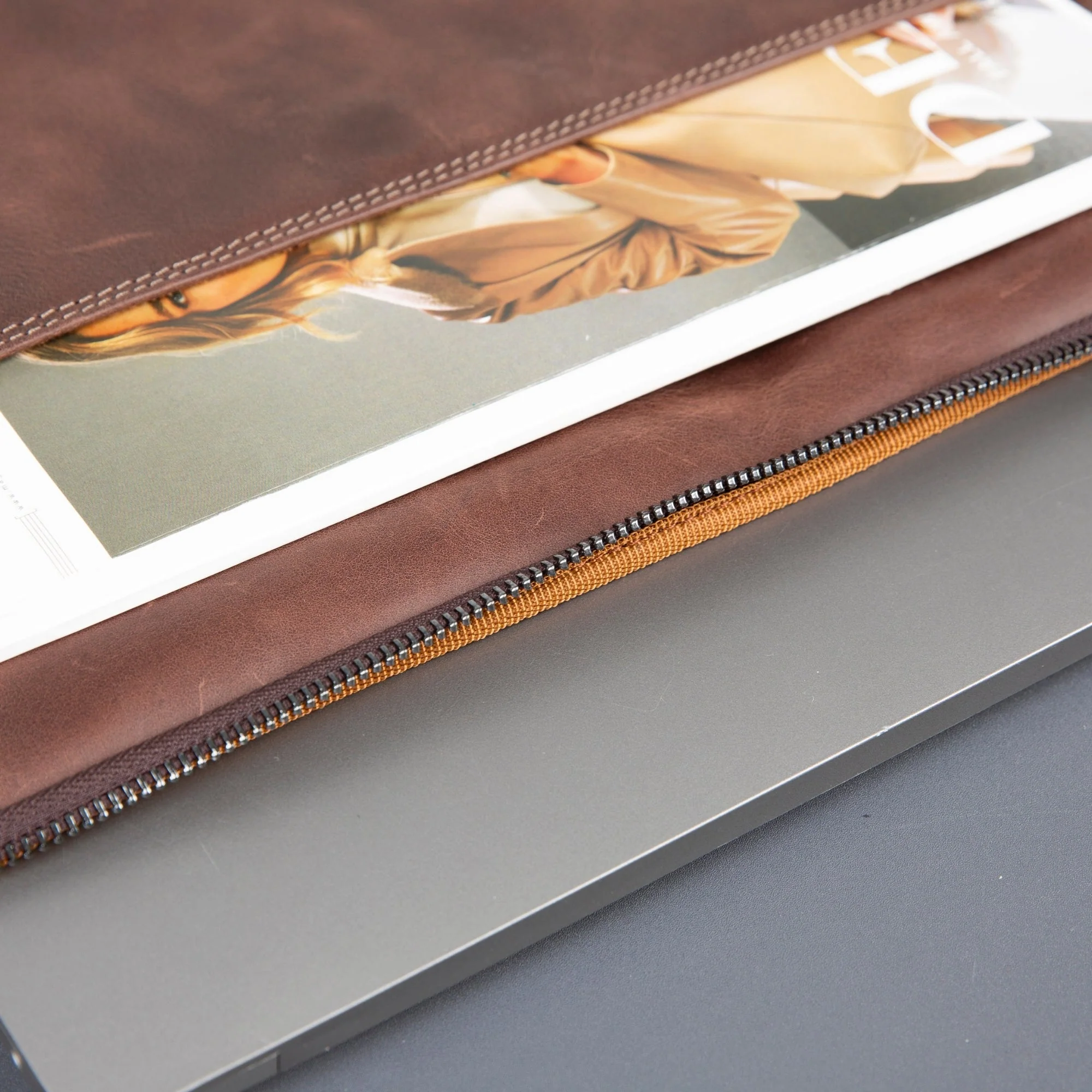 Seward Leather Laptop Bag with Shoulder Strap - MacBook Sleeve 14" & 16" - Image 29
