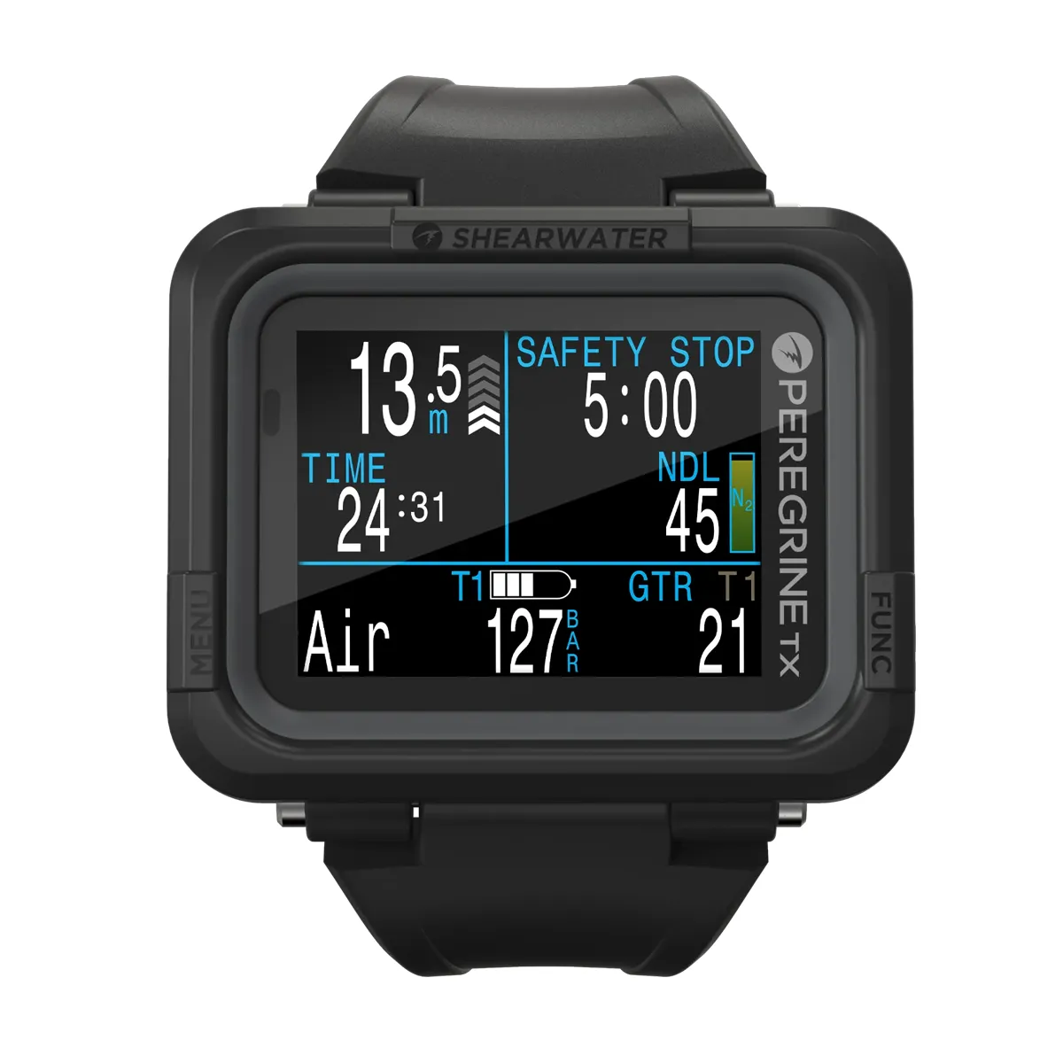 Shearwater Peregrine TX Air Integrated Color Dive Computer with Compass - Image 4