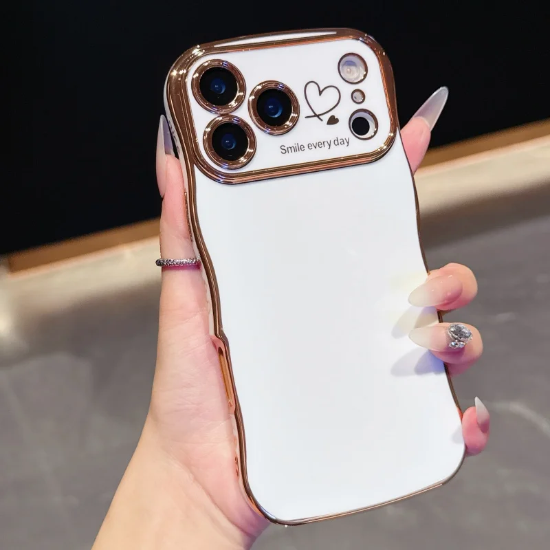 Side Love Electroplating Case For iPhone 17 Pro Max 17 Air 16 15 14 Plus 13 12 11 Pro Max 17Pro Max Cover Lens Shockproof Bumper - Image 11