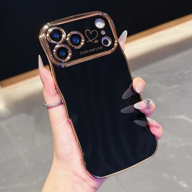 Side Love Electroplating Case For iPhone 17 Pro Max 17 Air 16 15 14 Plus 13 12 11 Pro Max 17Pro Max Cover Lens Shockproof Bumper - Image 12