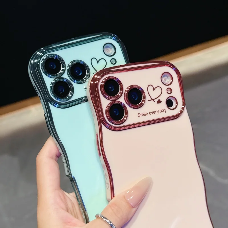 Side Love Electroplating Case For iPhone 17 Pro Max 17 Air 16 15 14 Plus 13 12 11 Pro Max 17Pro Max Cover Lens Shockproof Bumper - Image 6