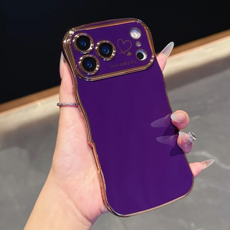 Side Love Electroplating Case For iPhone 17 Pro Max 17 Air 16 15 14 Plus 13 12 11 Pro Max 17Pro Max Cover Lens Shockproof Bumper - Image 9