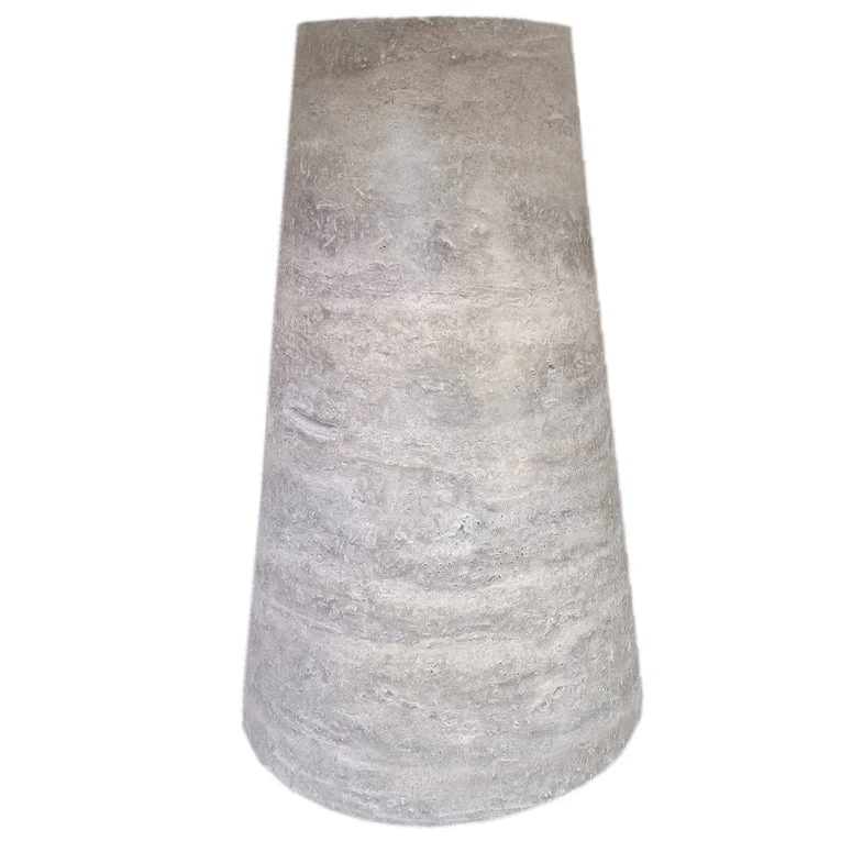 Silver Travertine Vein-cut Coffee Table Conic legs Honed (W)24" (L)48" (H)16" - Image 5