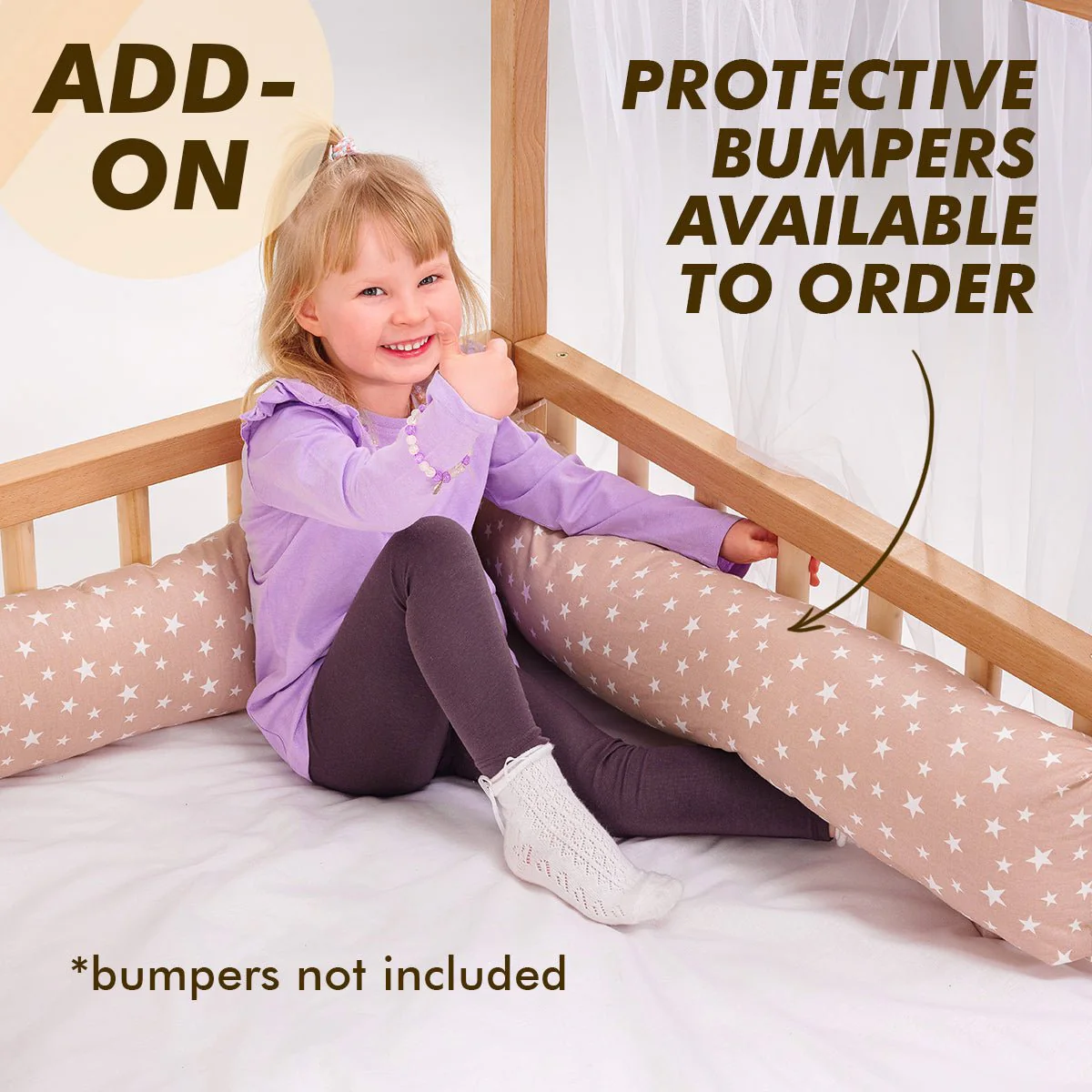 Small Wooden Montessori House Floor Bed with Fence and Roof for Kids (75x38 inch) - Image 5