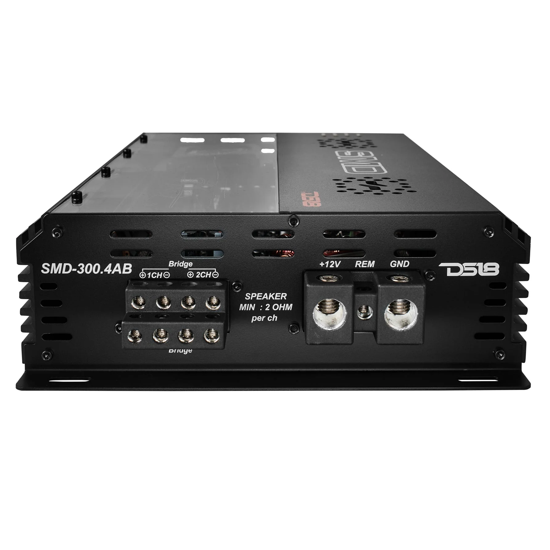 SMD 4-Channel Class AB Amplifier with VM-1 Voltmeter and Digital LED Lights 4 x 300W at 2-Ohm - Steve Meade Designs - Image 5
