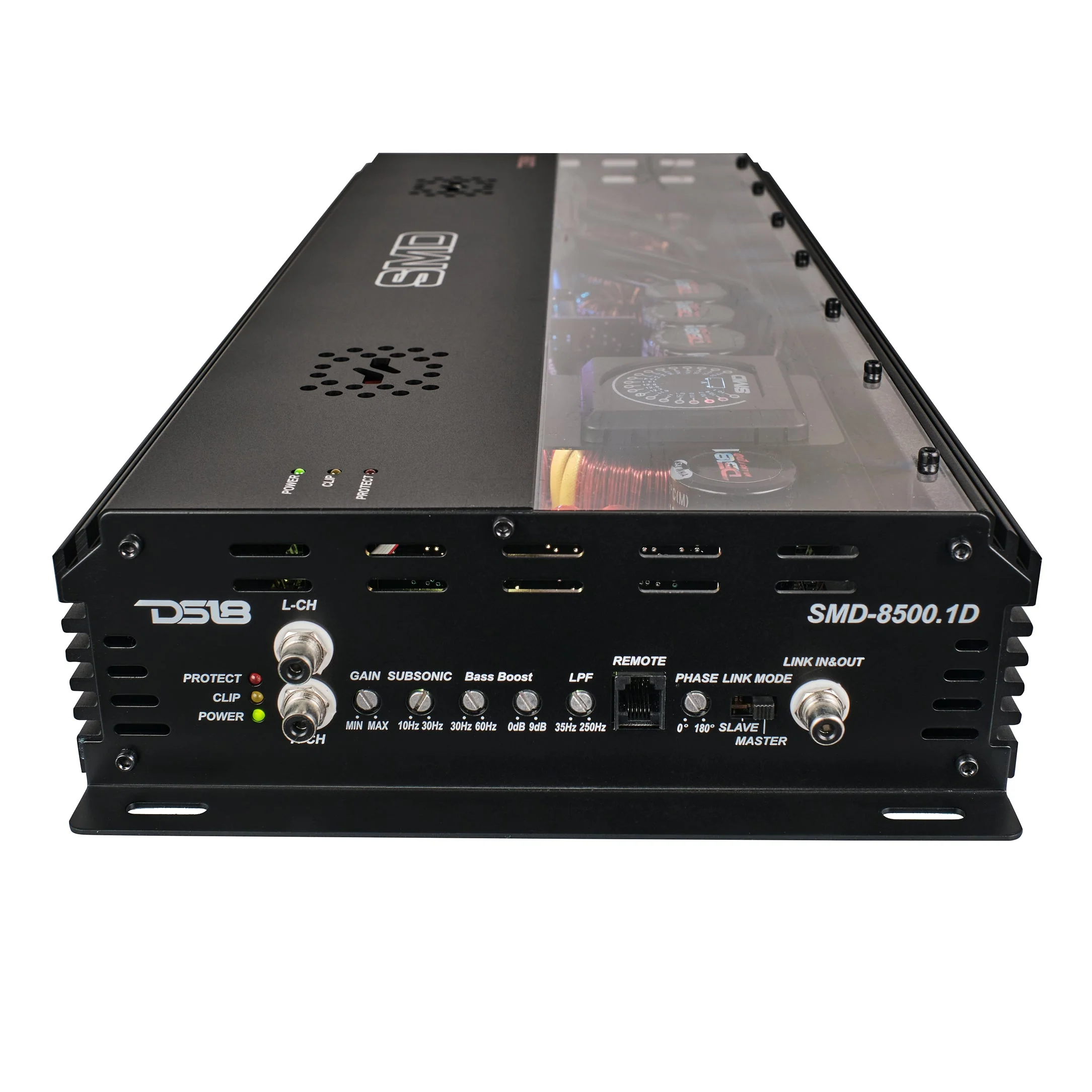 SMD Monoblock Amplifier with VM-1 Voltmeter and Digital LED Lights 8500W RMS at 1-ohm - Steve Meade Designs - Image 4