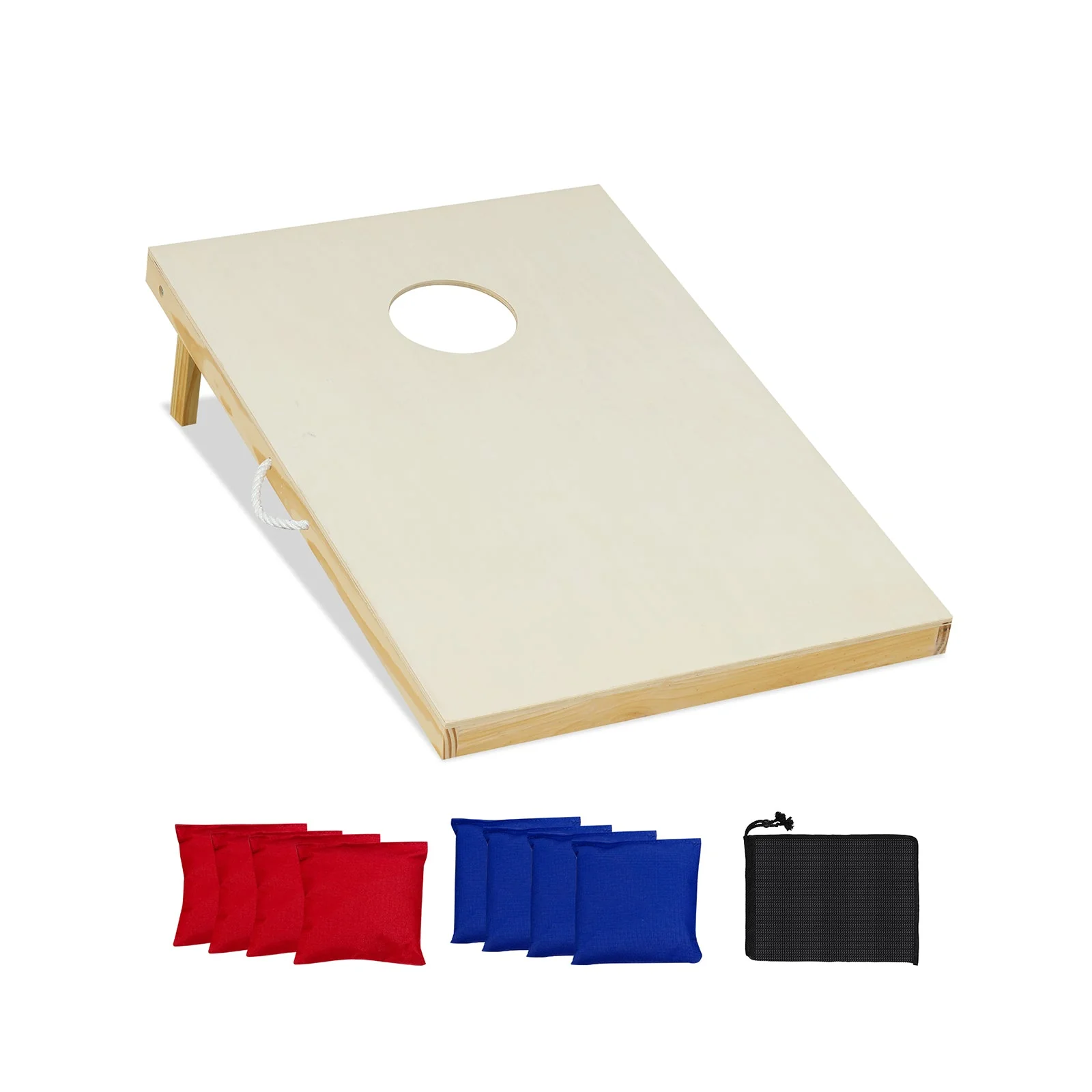Solid Wood Cornhole Board Set Portable Corn Hole Game Board Includes 8 Bean Bags-S - Image 3