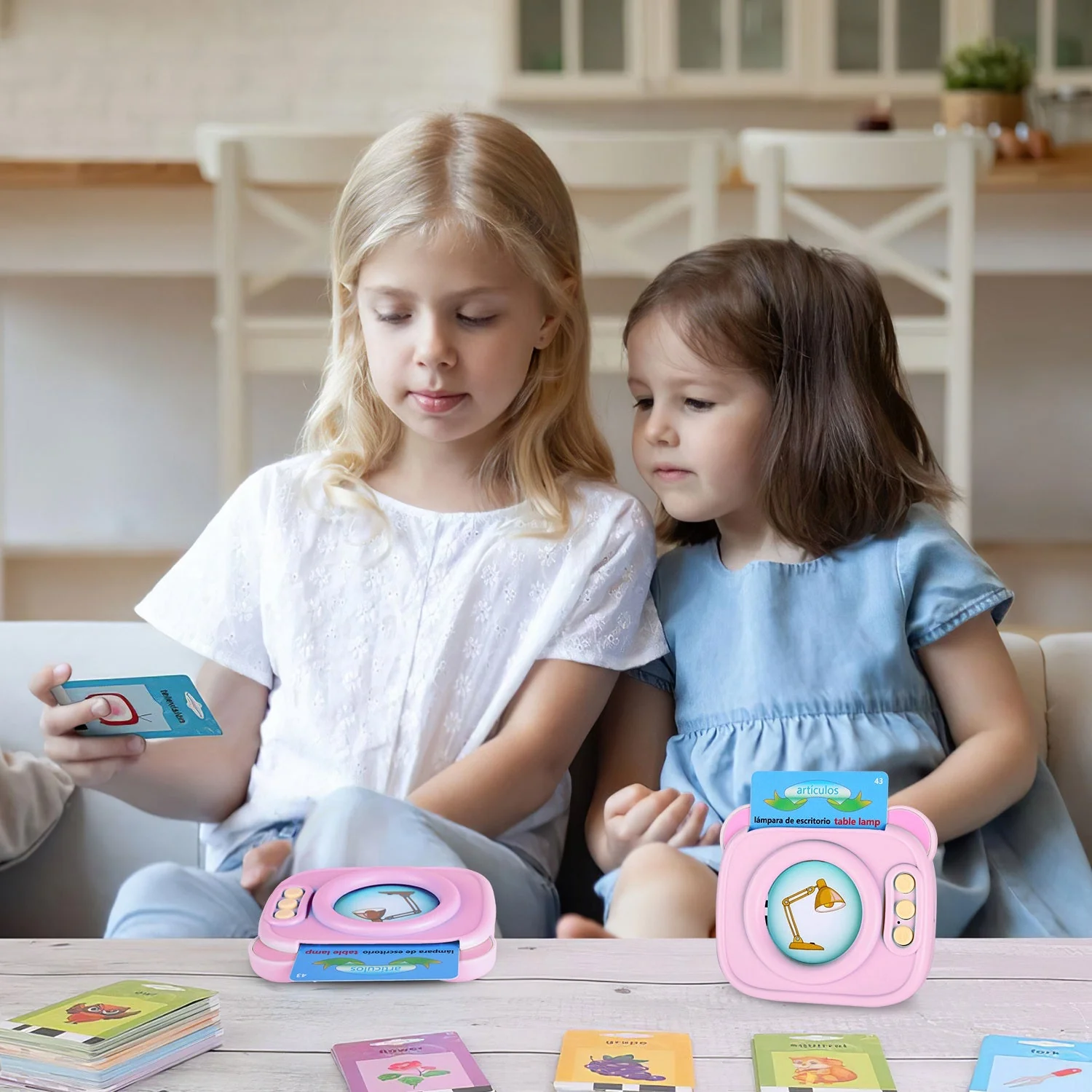 Spanish & English Talking Flash Cards 224 Sight Words Bilingual Flash Cards Rechargeable Card Early Education Device Educational Toy for Boys Girls Ag - Image 3