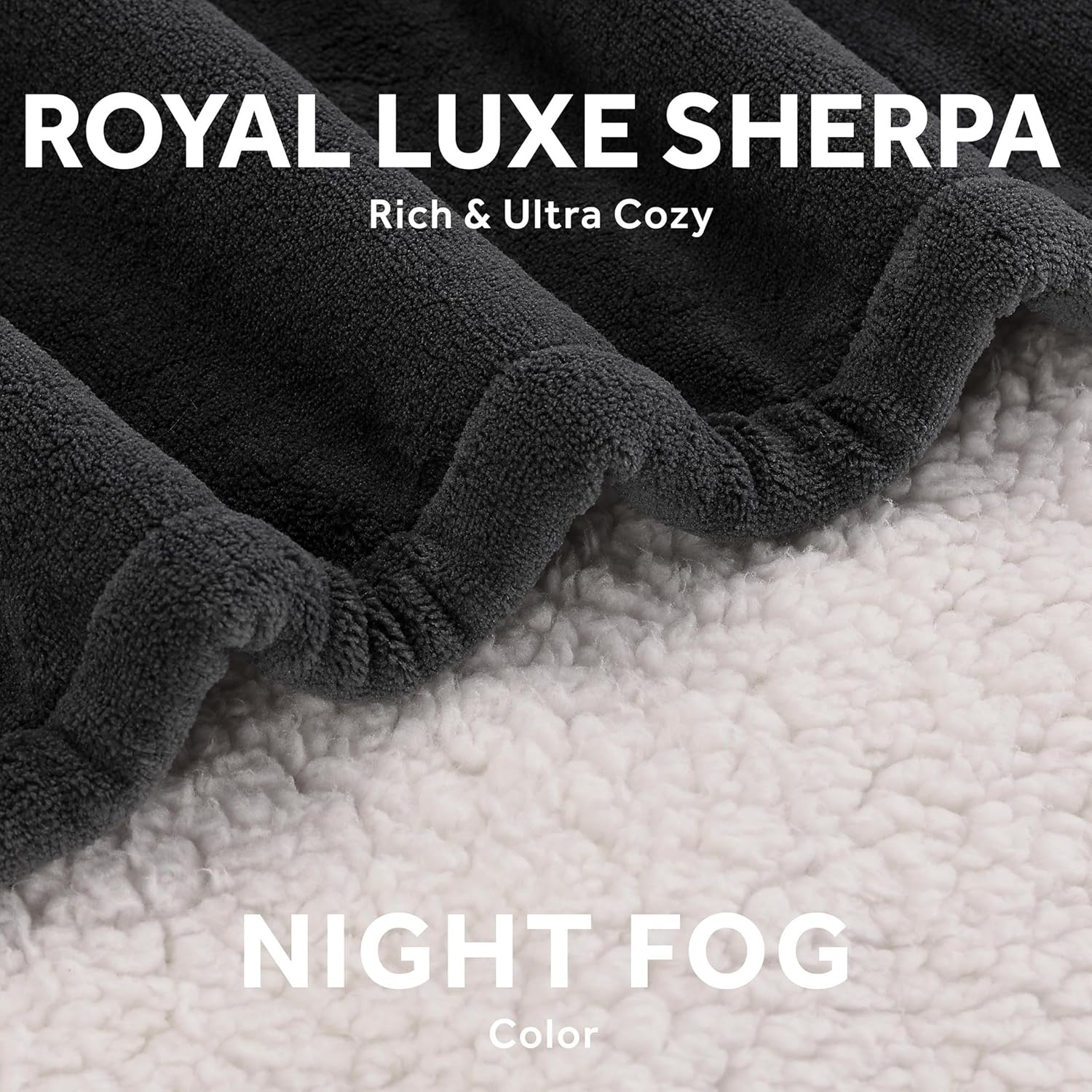 Sunbeam Royal Luxe Sherpa Night Fog Heated Blanket - Twin - Image 7