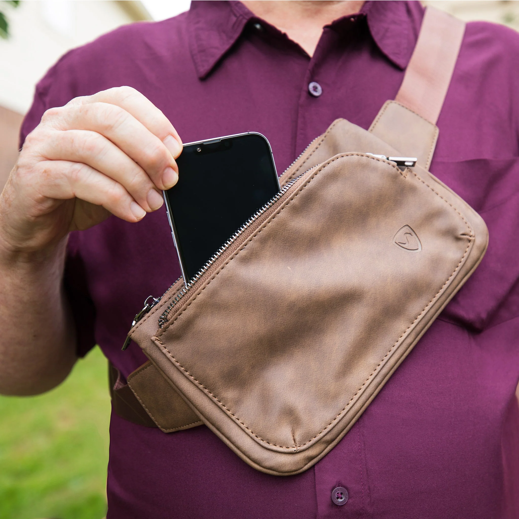 SYB Cross Body Fanny Pack - Metro Vegan Leather - Image 6