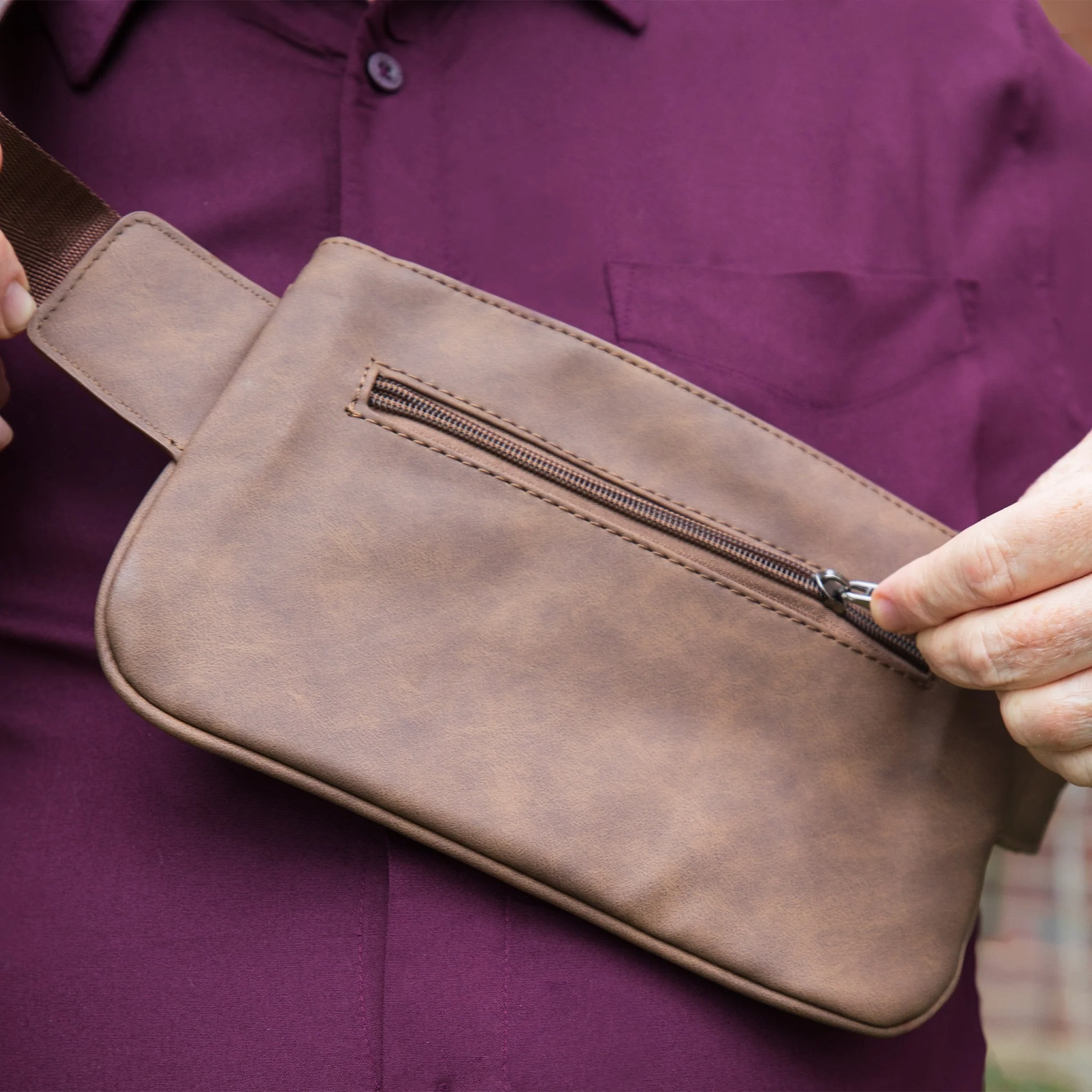 SYB Cross Body Fanny Pack - Metro Vegan Leather - Image 7