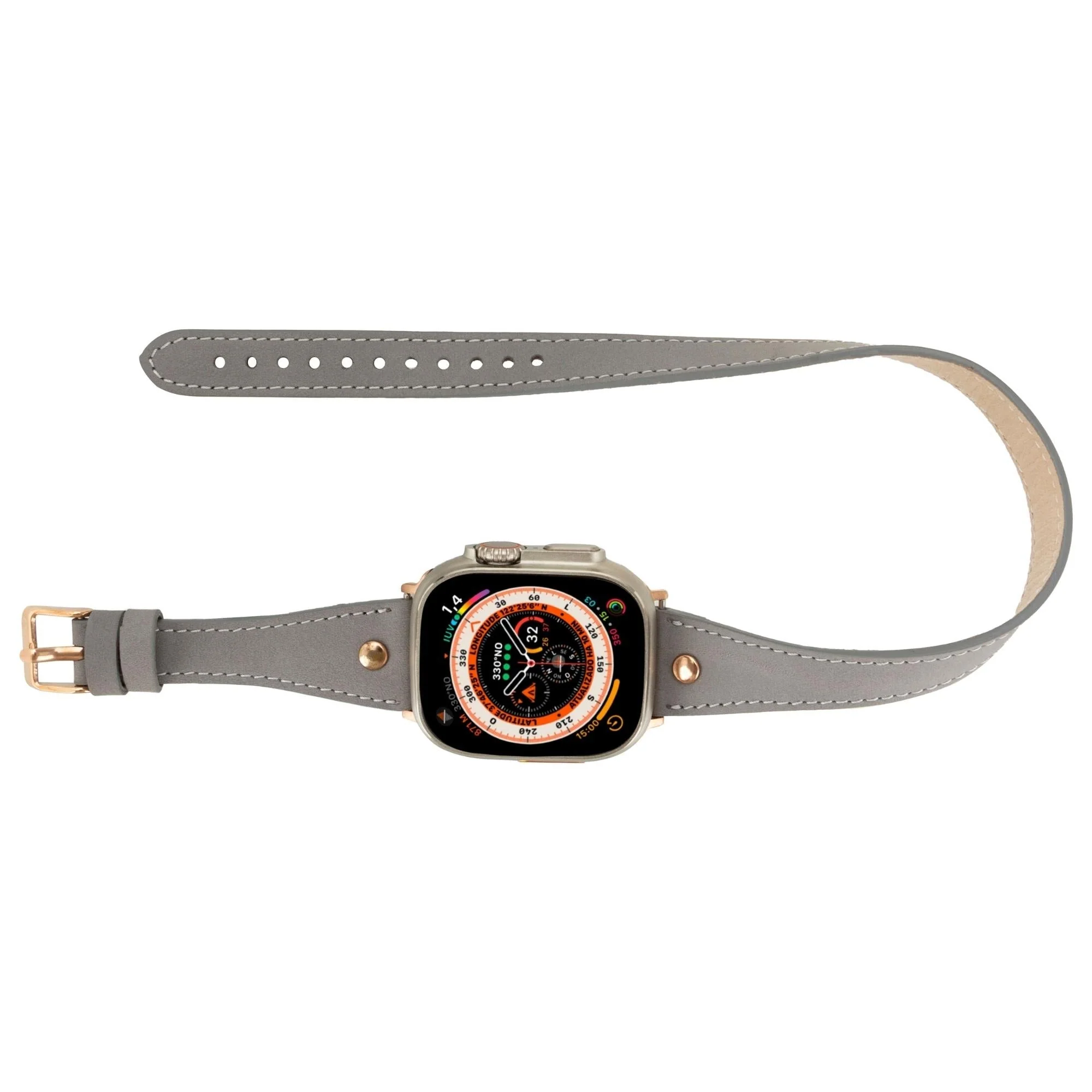 Syracuse Double Tour Leather Bands for Apple Watch 9, Ultra 2 and SE - Image 15