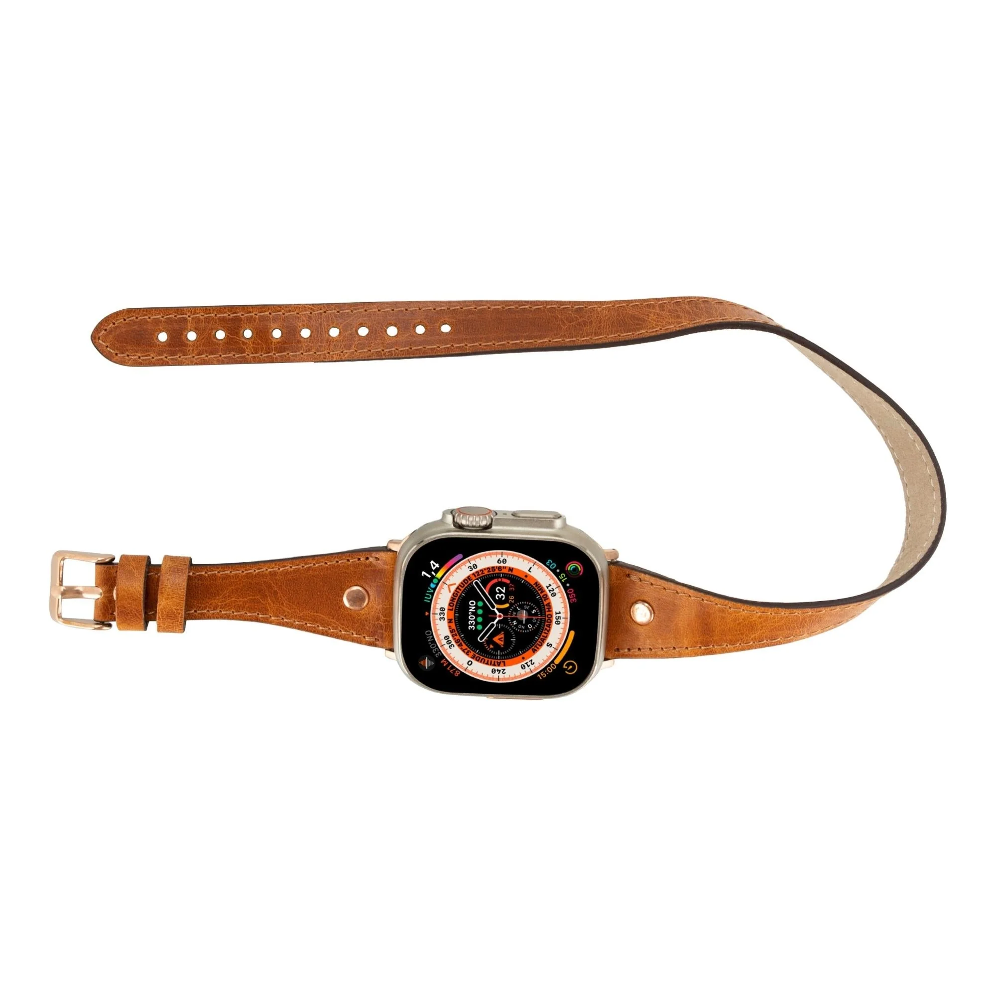 Syracuse Double Tour Leather Bands for Apple Watch 9, Ultra 2 and SE - Image 19