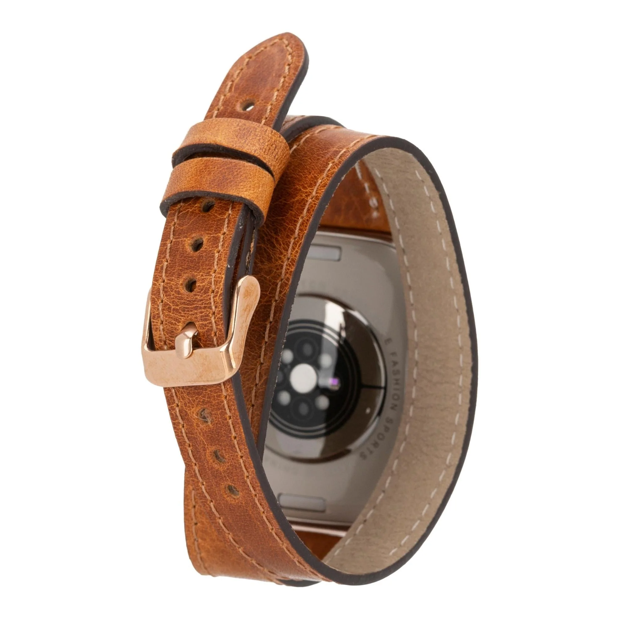 Syracuse Double Tour Leather Bands for Apple Watch 9, Ultra 2 and SE - Image 20