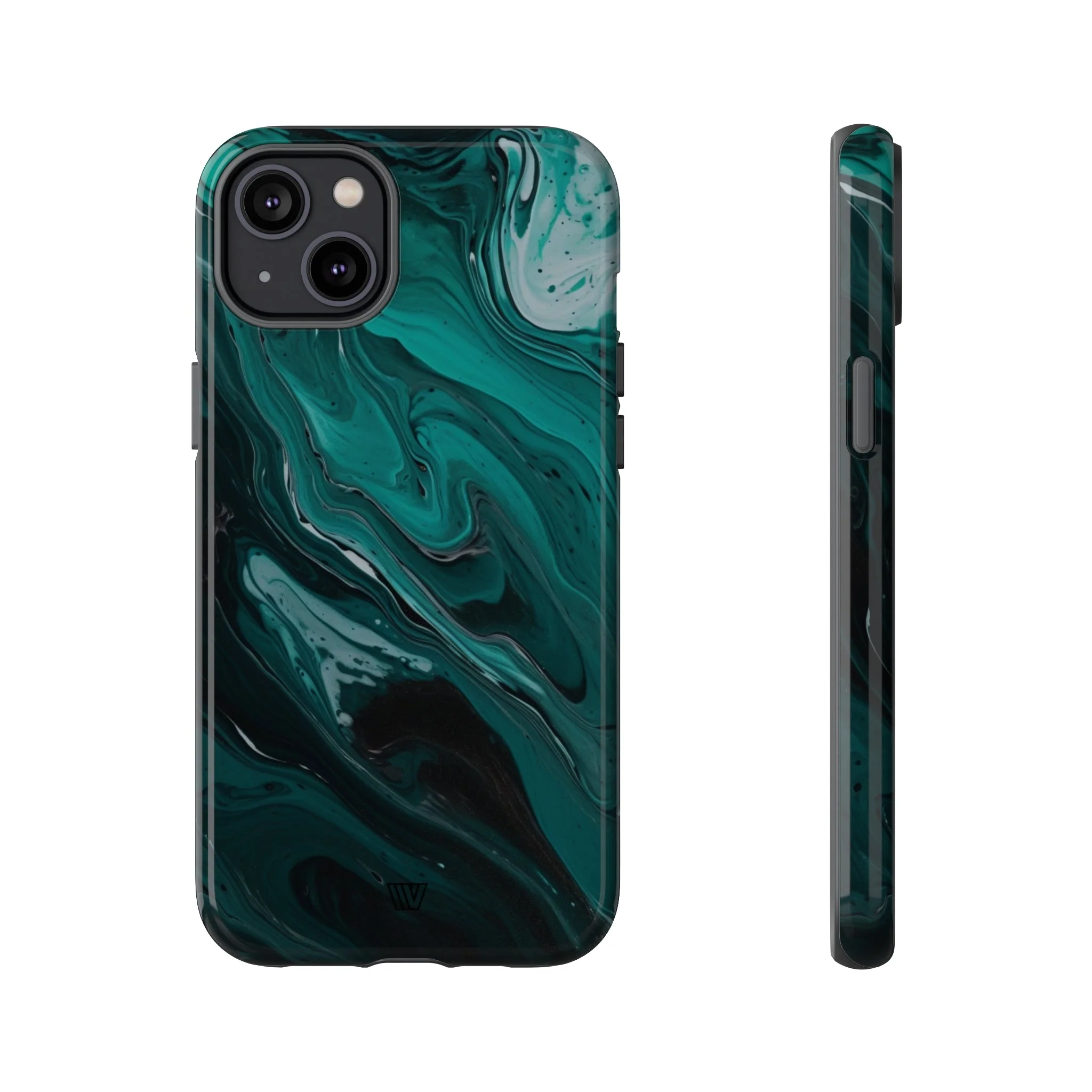 TEAL PAINT SWIRL | Tough Phone Case - Image 10