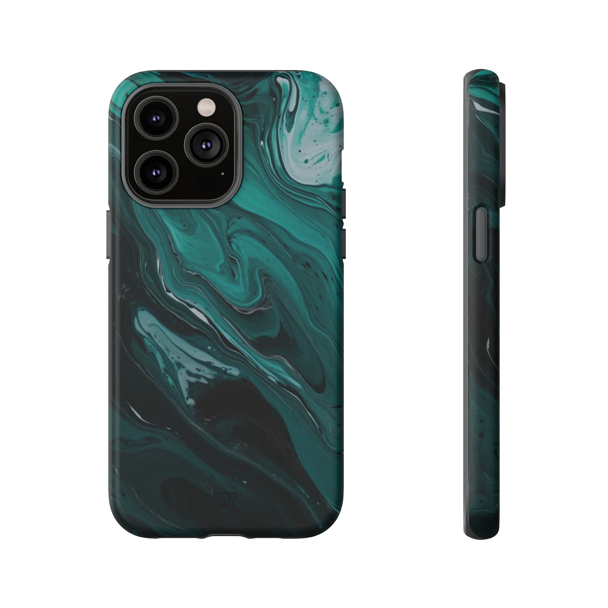 TEAL PAINT SWIRL | Tough Phone Case - Image 13