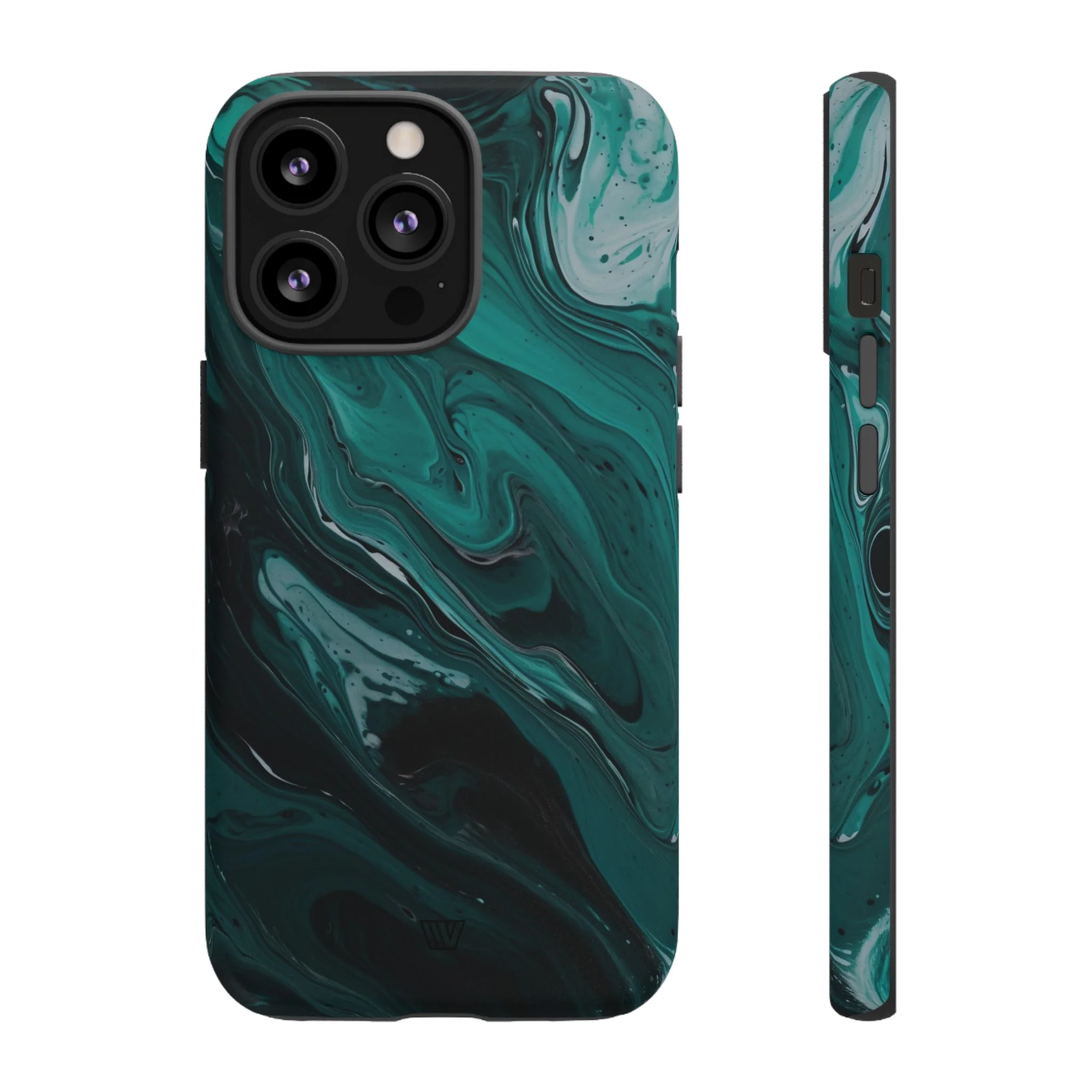 TEAL PAINT SWIRL | Tough Phone Case - Image 19