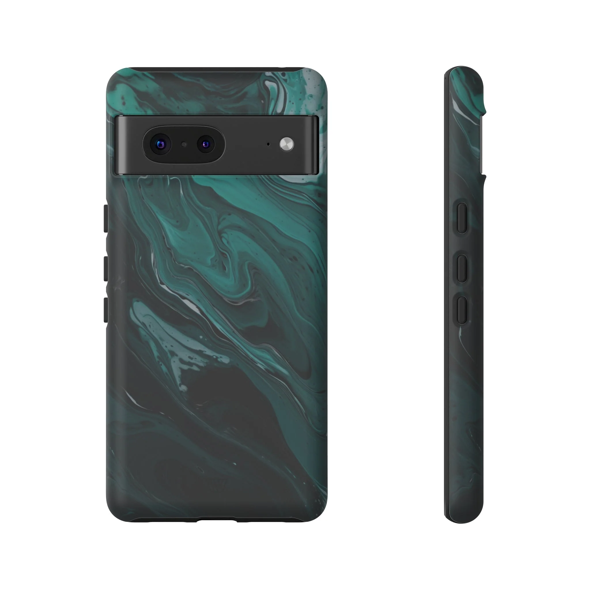 TEAL PAINT SWIRL | Tough Phone Case - Image 21