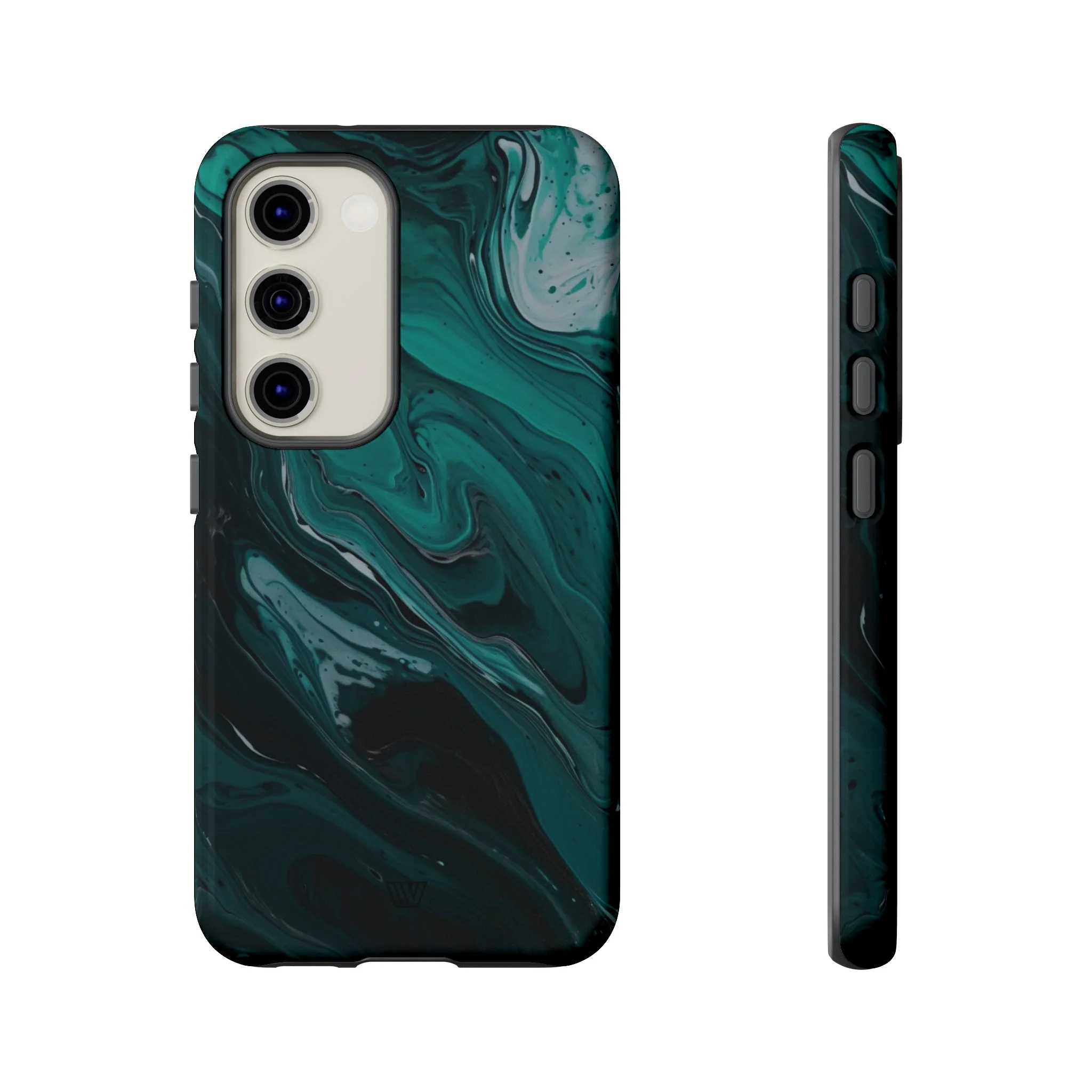 TEAL PAINT SWIRL | Tough Phone Case - Image 22