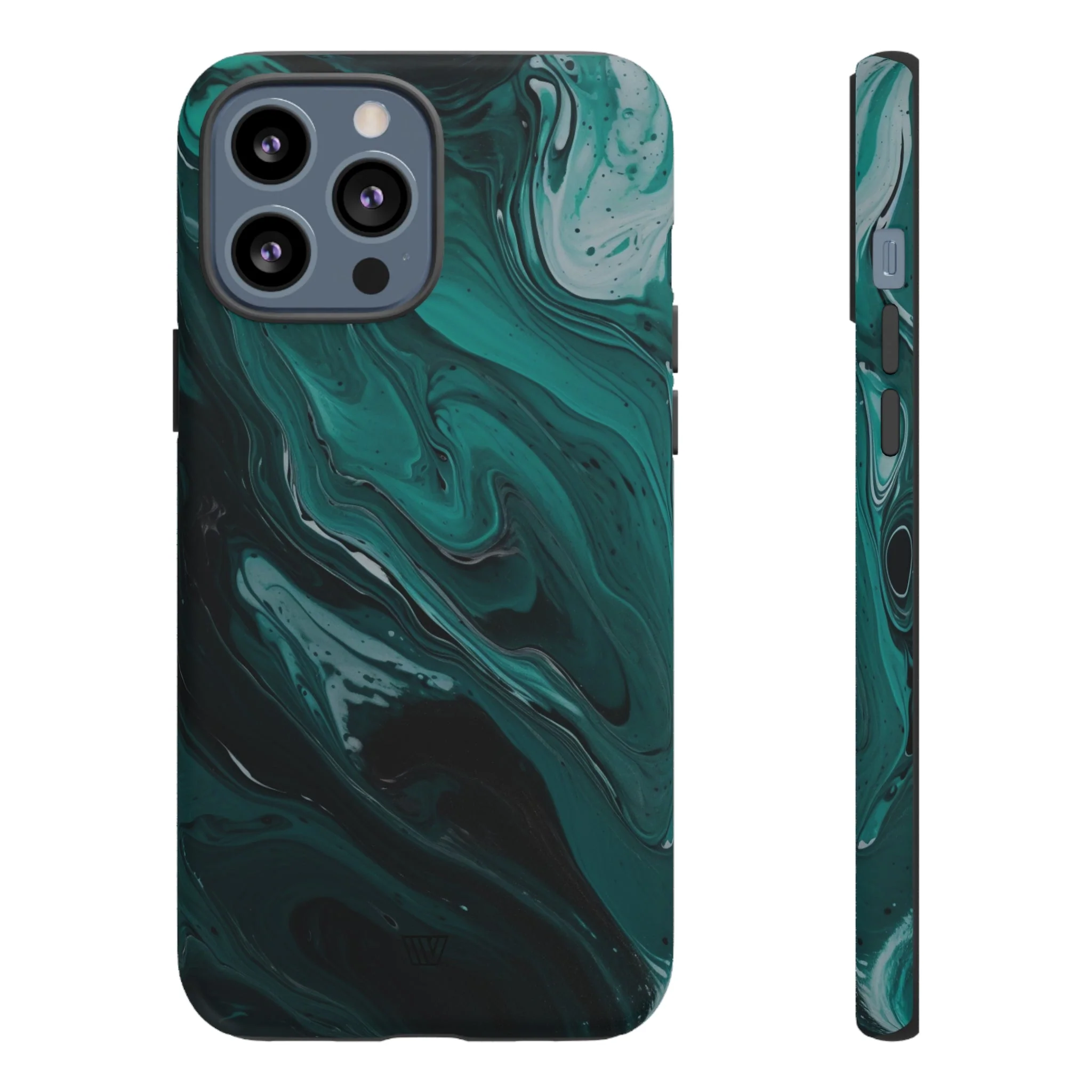 TEAL PAINT SWIRL | Tough Phone Case - Image 31