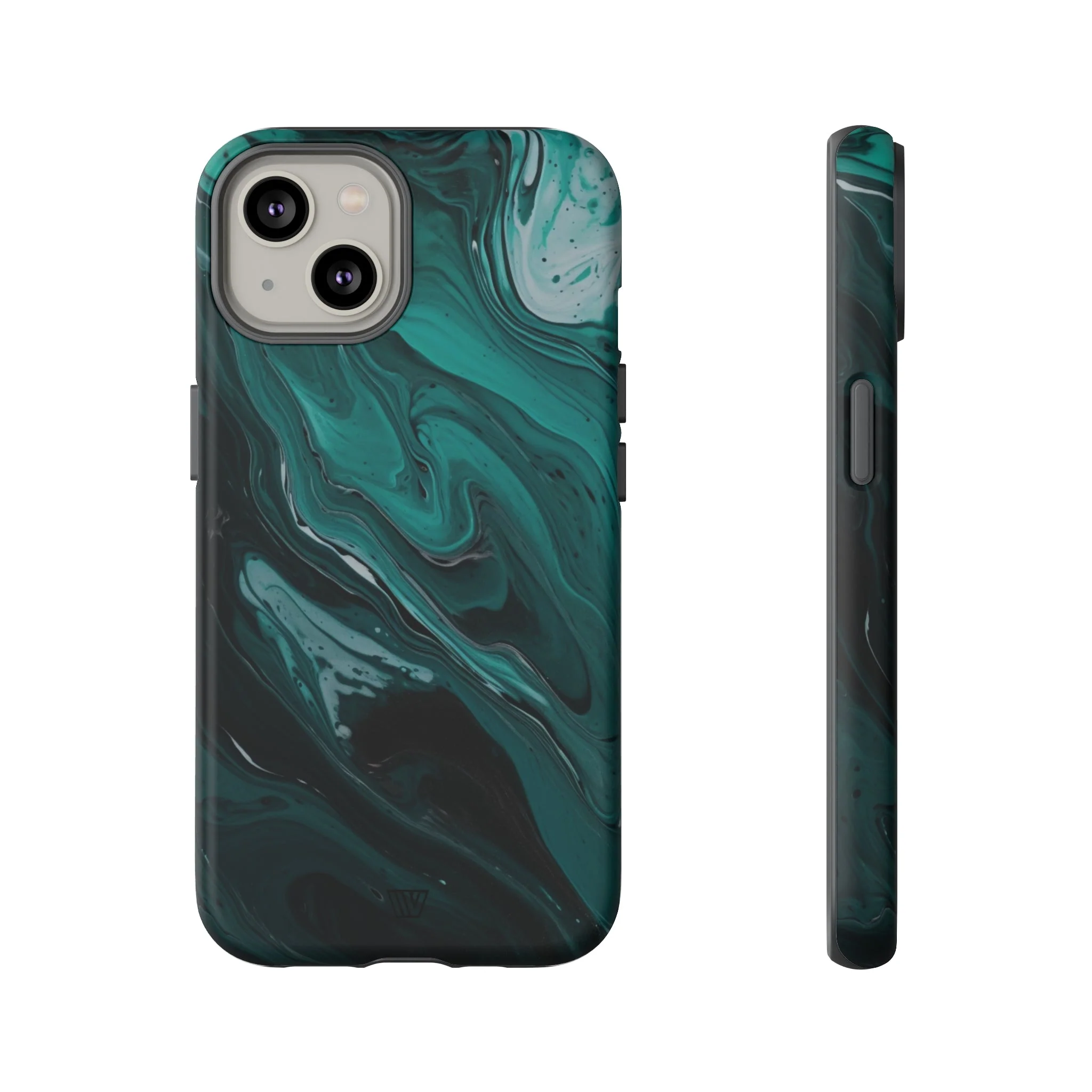 TEAL PAINT SWIRL | Tough Phone Case - Image 4