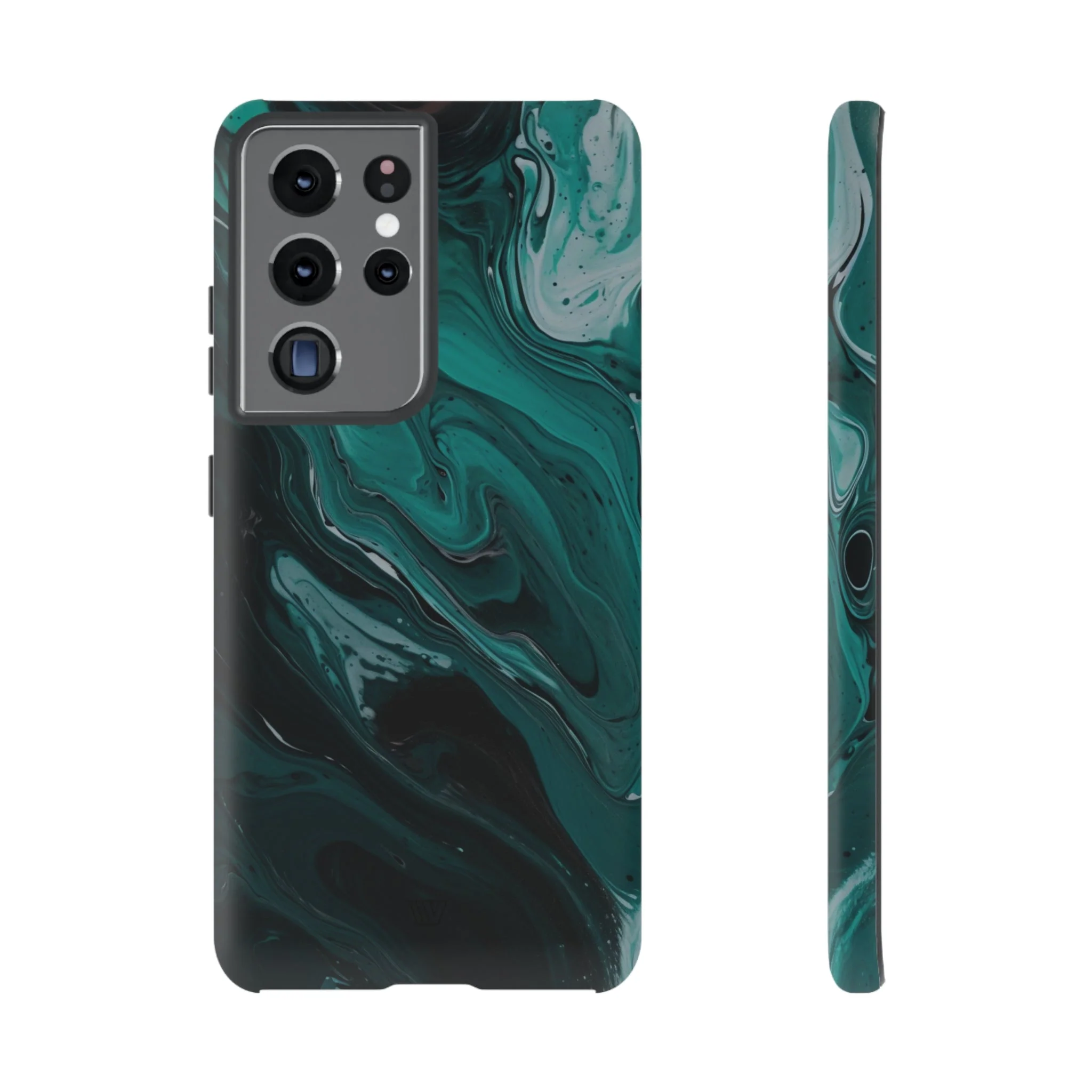 TEAL PAINT SWIRL | Tough Phone Case - Image 41