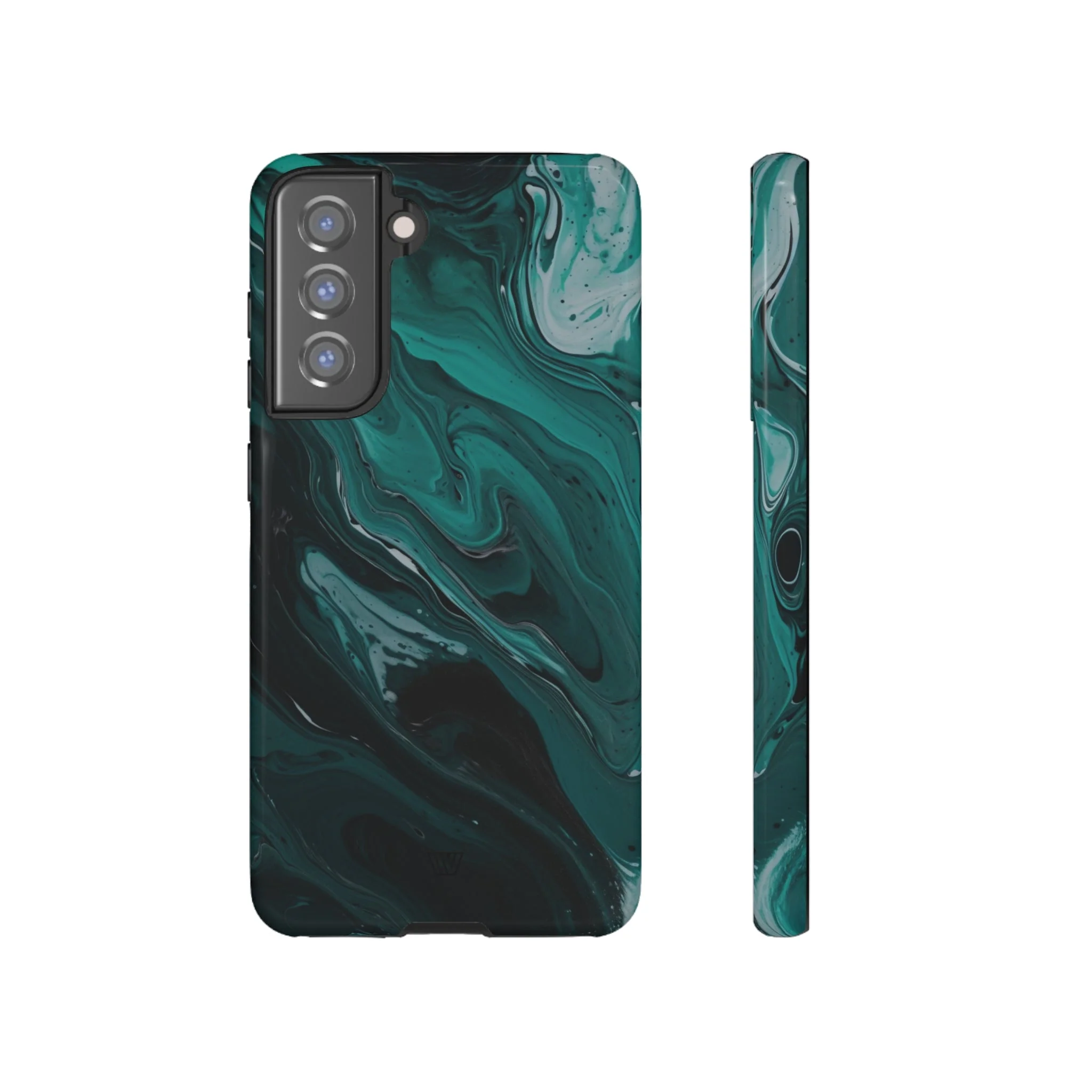TEAL PAINT SWIRL | Tough Phone Case - Image 42