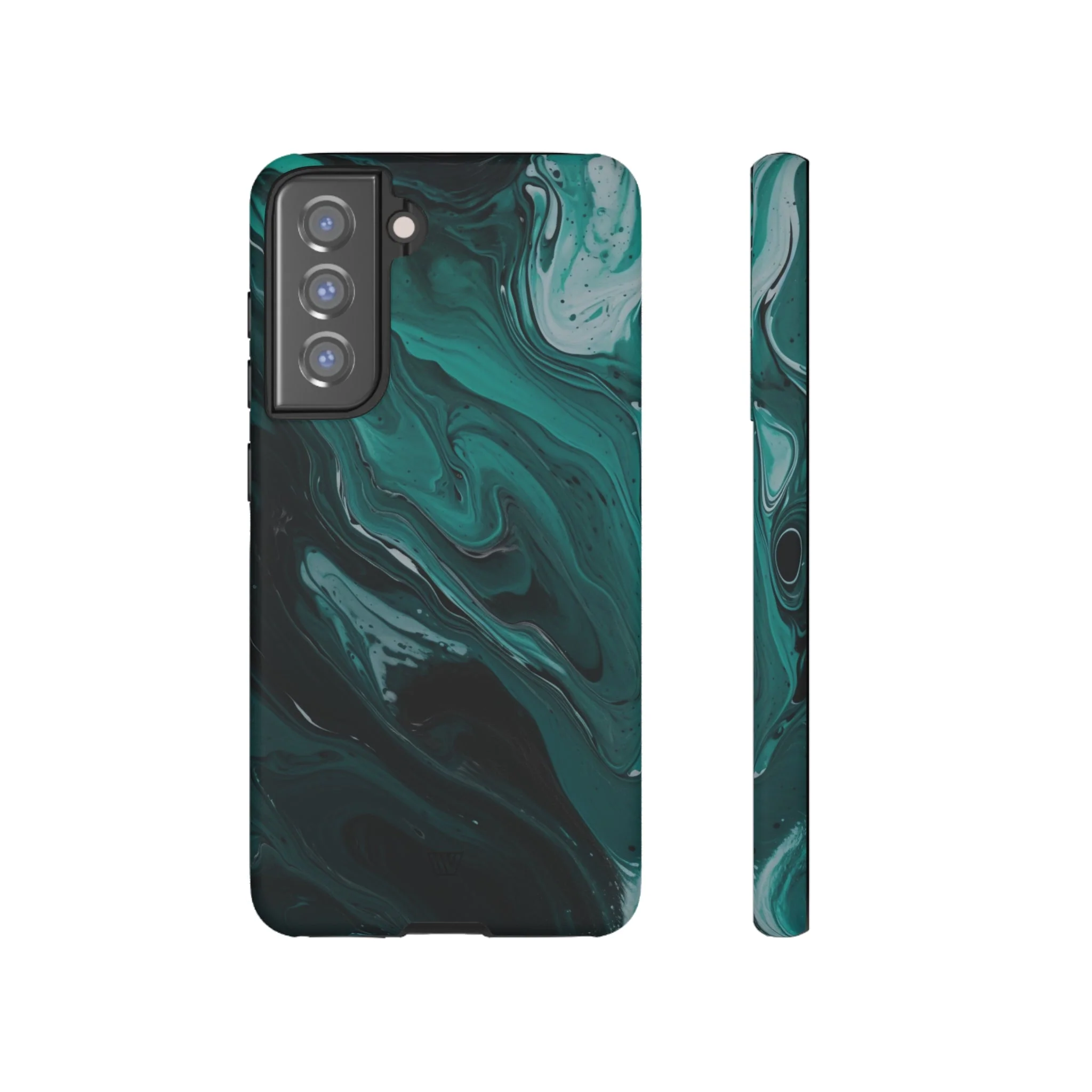 TEAL PAINT SWIRL | Tough Phone Case - Image 43