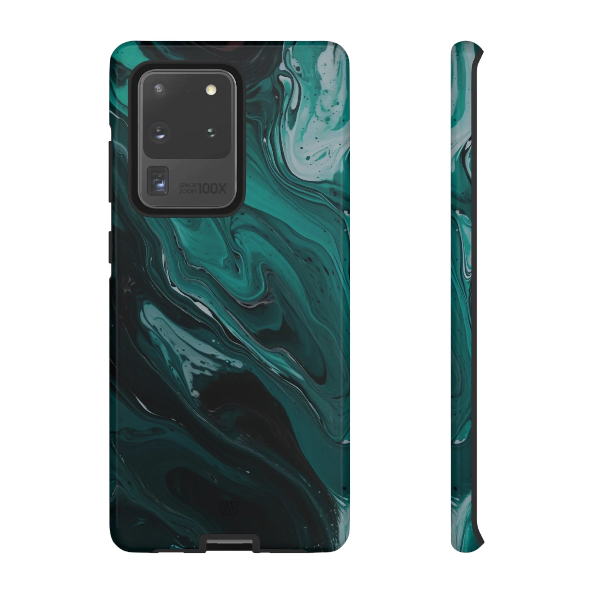 TEAL PAINT SWIRL | Tough Phone Case - Image 48