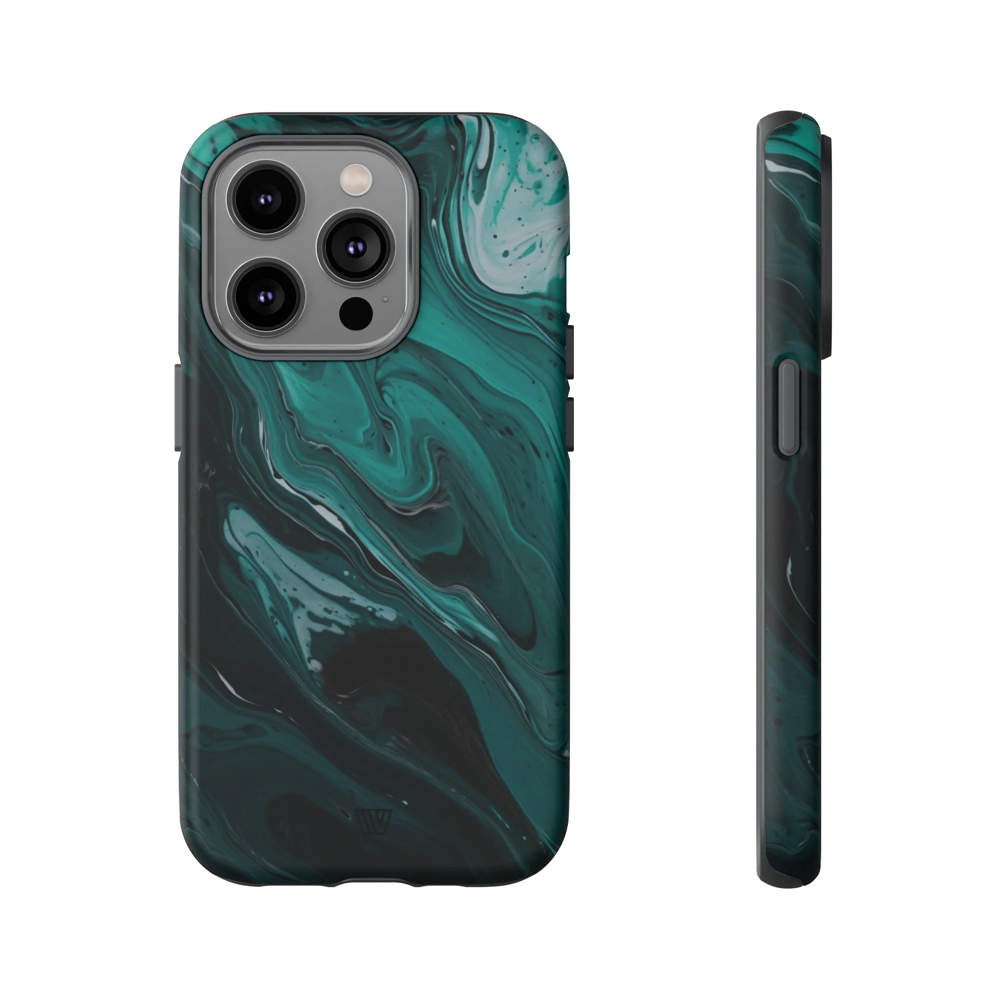 TEAL PAINT SWIRL | Tough Phone Case - Image 5