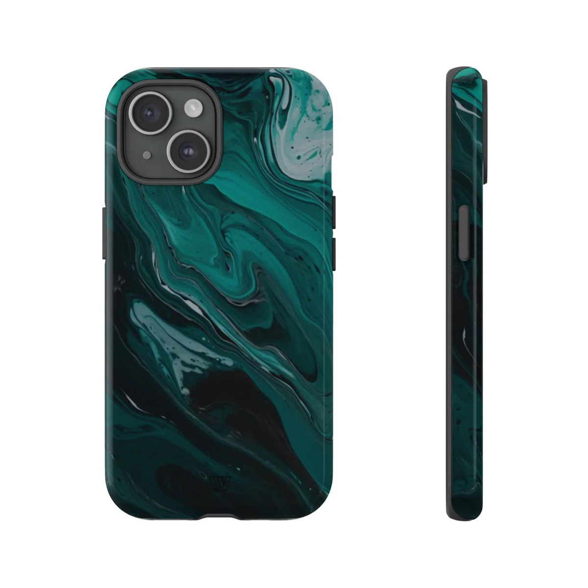 TEAL PAINT SWIRL | Tough Phone Case - Image 64