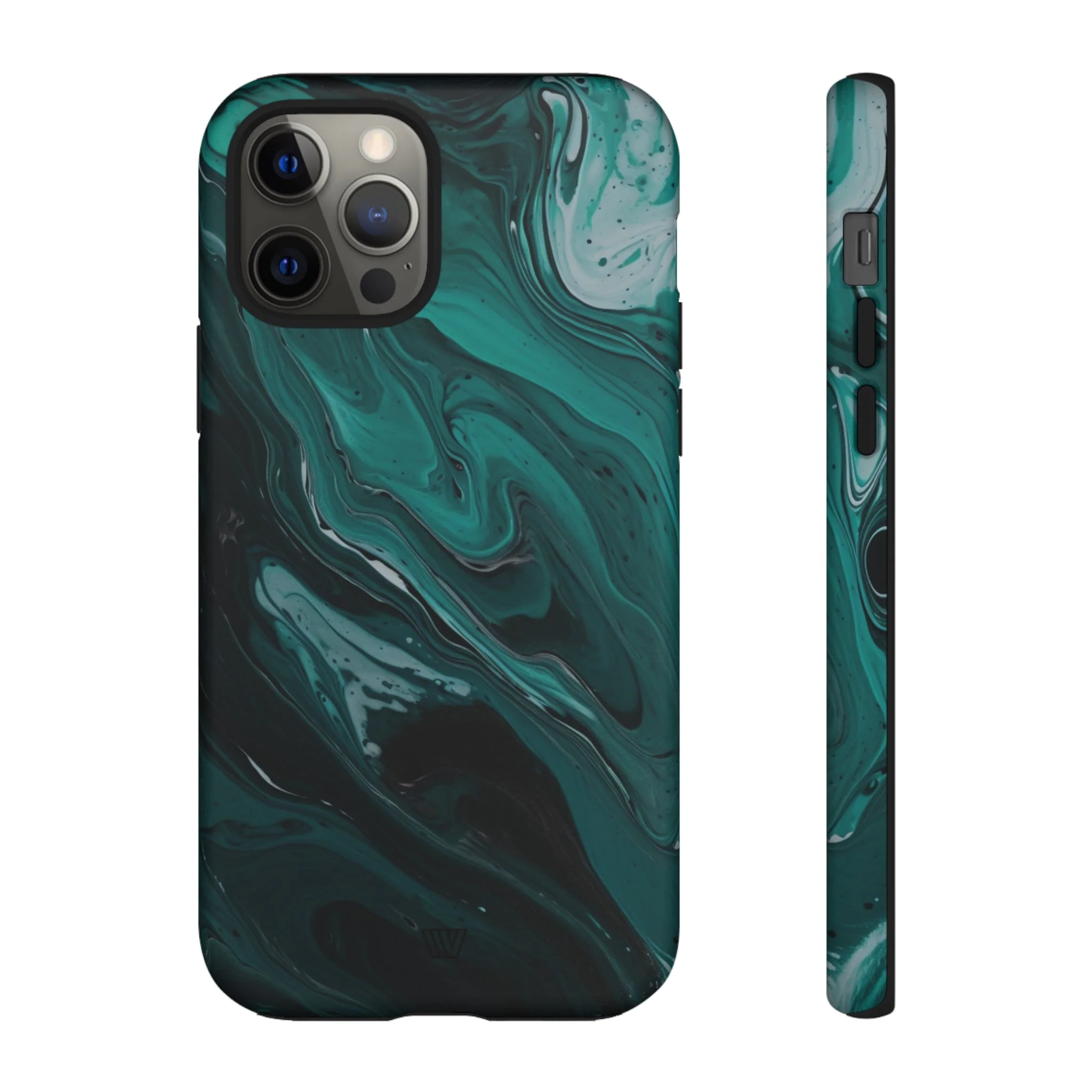 TEAL PAINT SWIRL | Tough Phone Case - Image 7