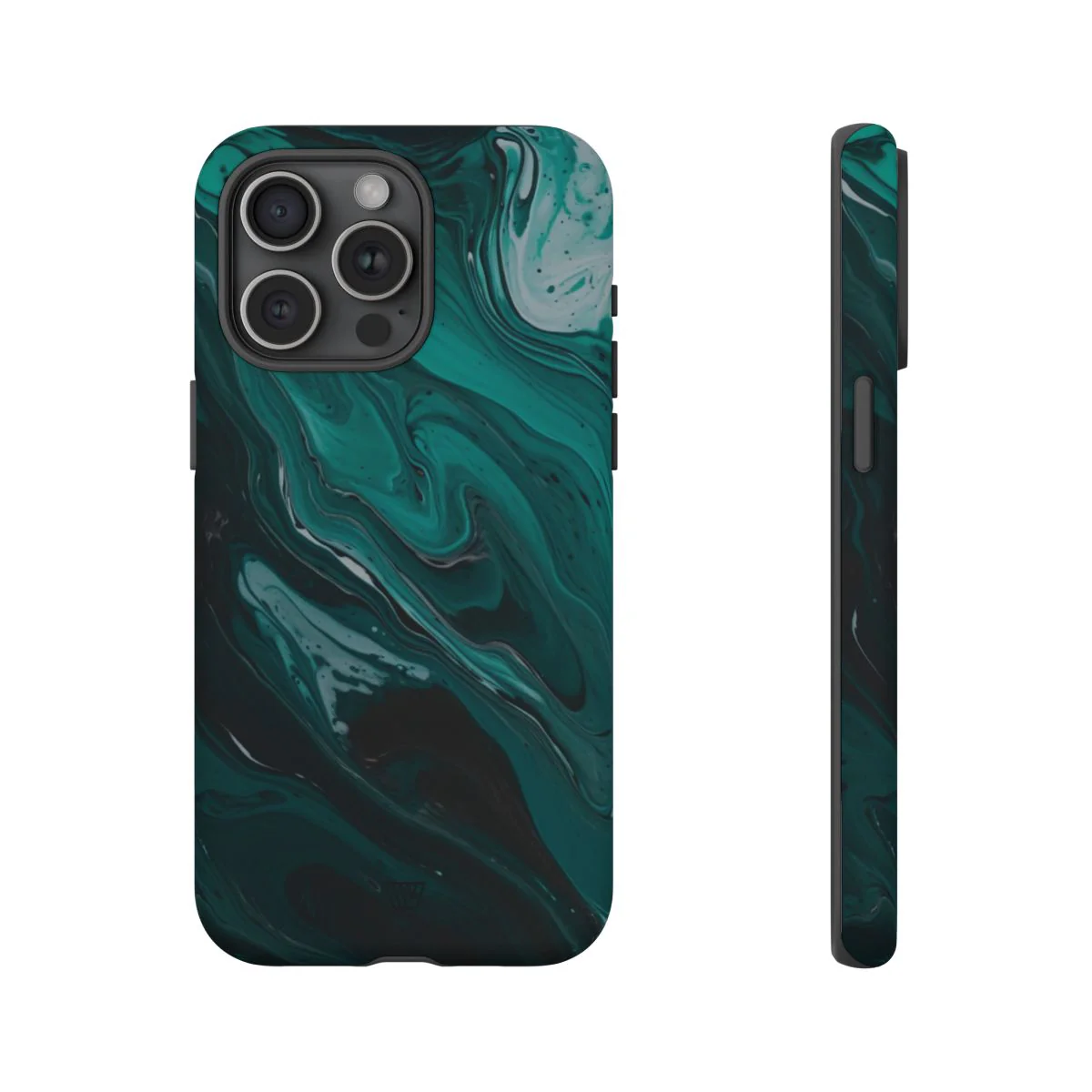 TEAL PAINT SWIRL | Tough Phone Case - Image 71