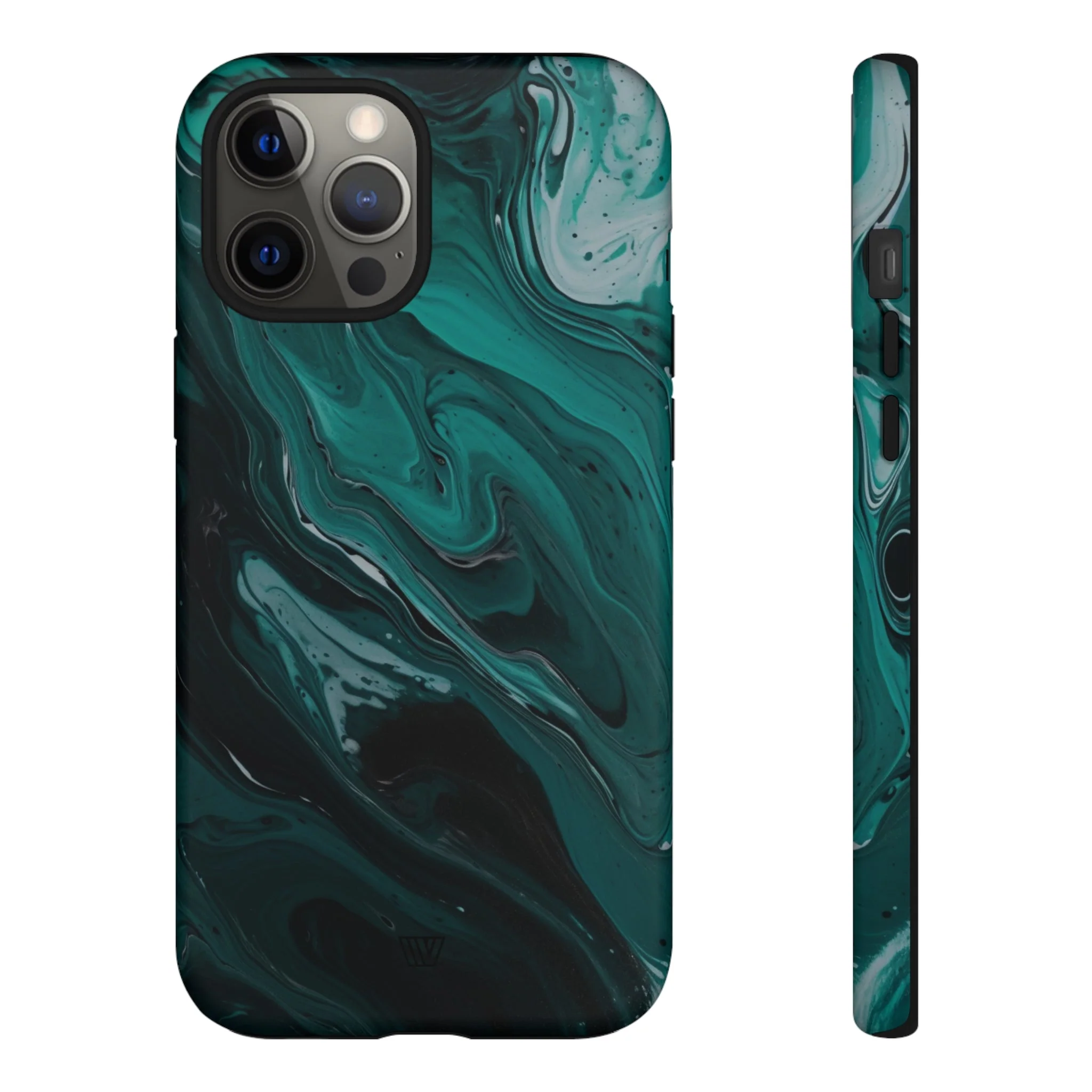 TEAL PAINT SWIRL | Tough Phone Case - Image 9