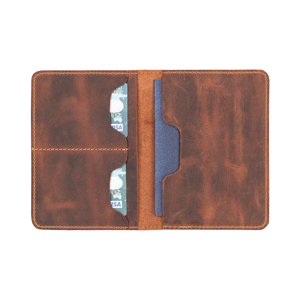Tempe Genuine Leather Passport Holder - Handcrafted Travel Document Organizer - Image 2
