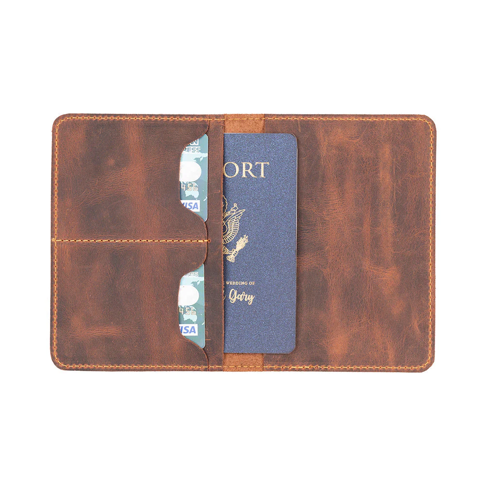 Tempe Genuine Leather Passport Holder - Handcrafted Travel Document Organizer - Image 3