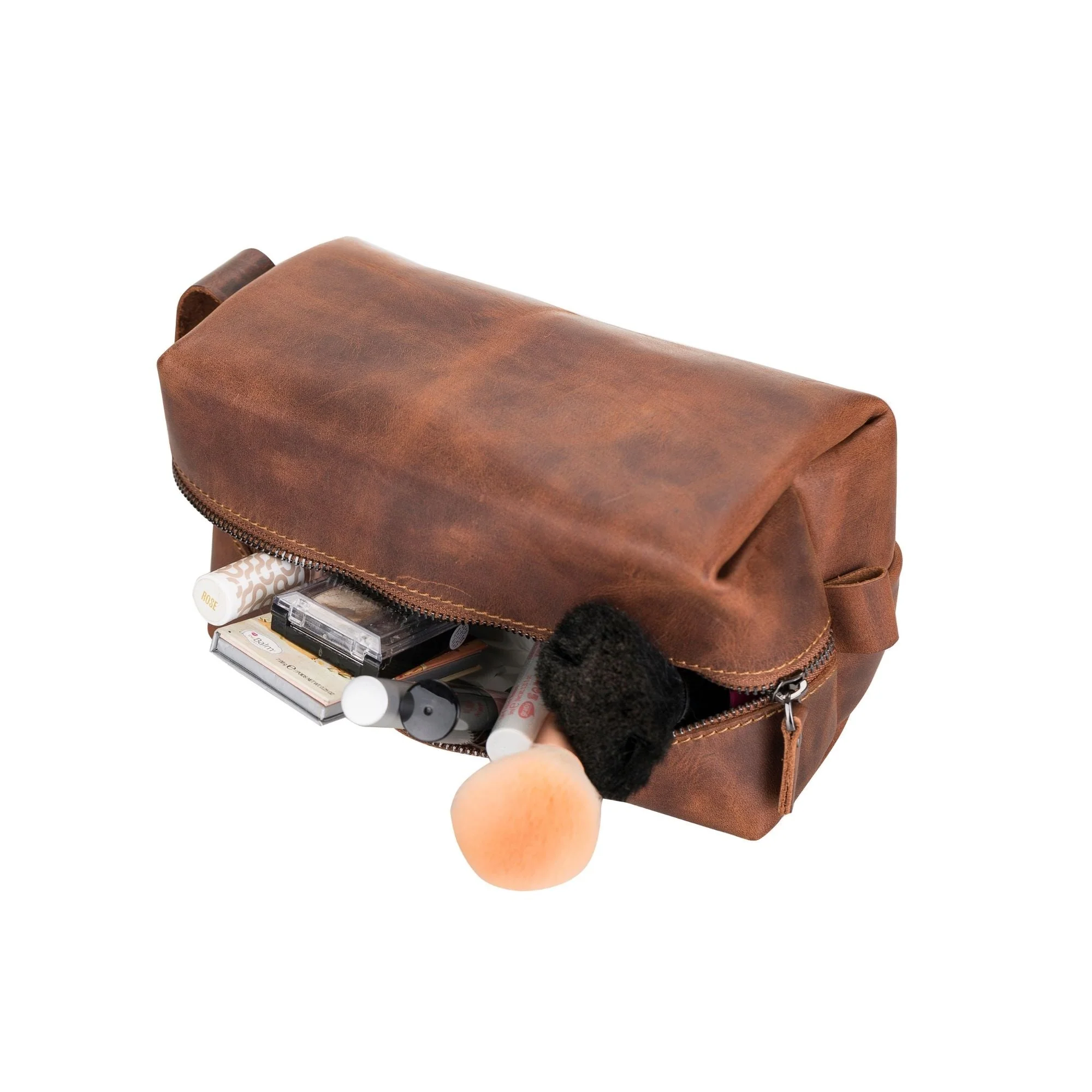 Thayne Cow Leather Makeup Bag for Women - Image 13