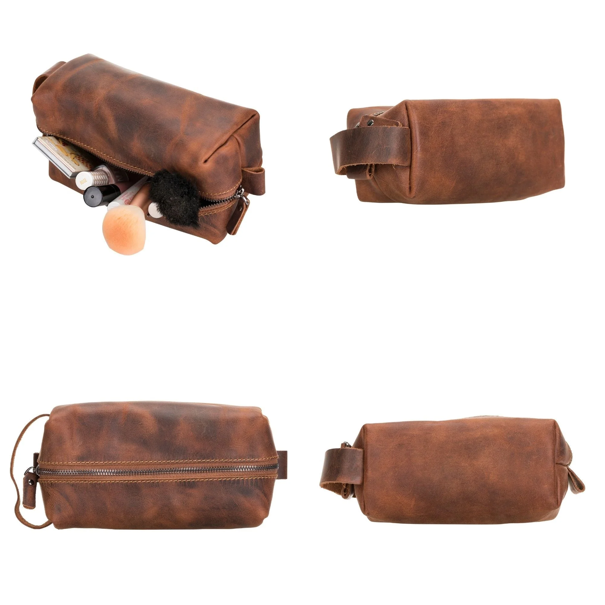 Thayne Cow Leather Makeup Bag for Women - Image 15