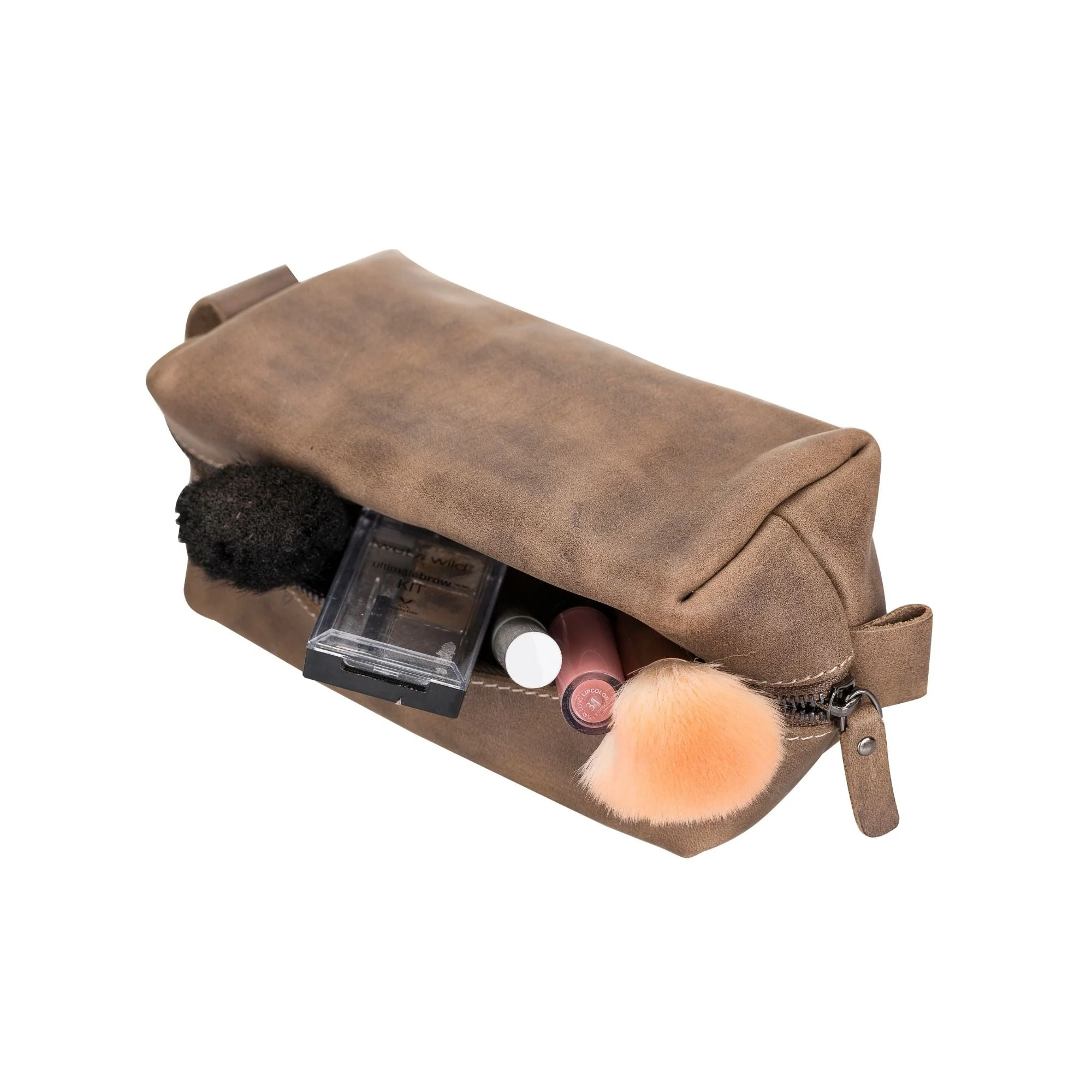 Thayne Cow Leather Makeup Bag for Women - Image 16