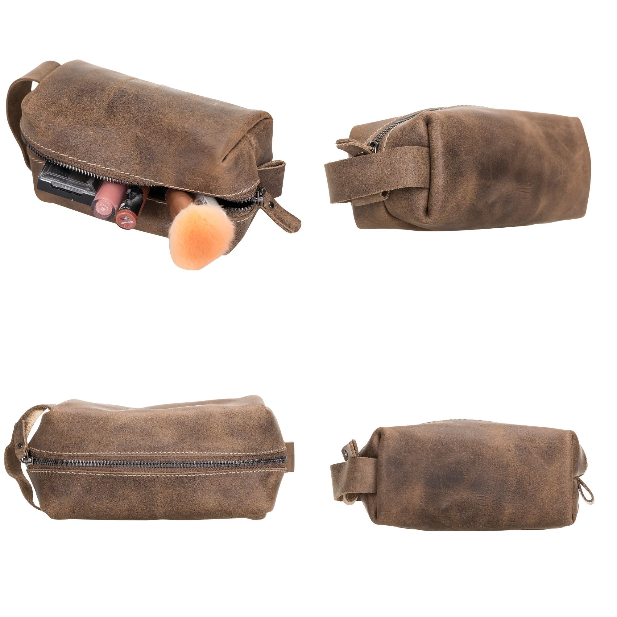 Thayne Cow Leather Makeup Bag for Women - Image 18