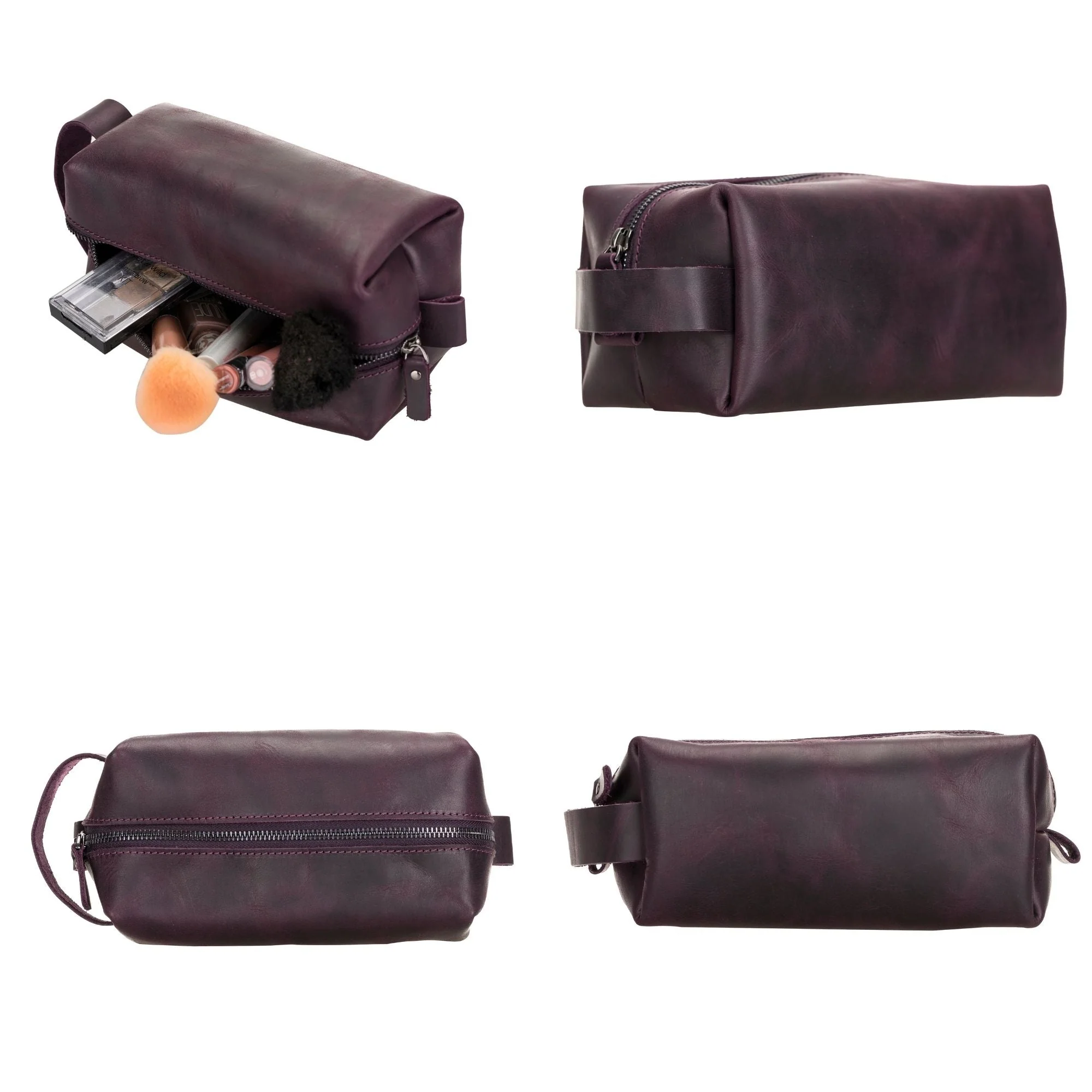 Thayne Cow Leather Makeup Bag for Women - Image 6